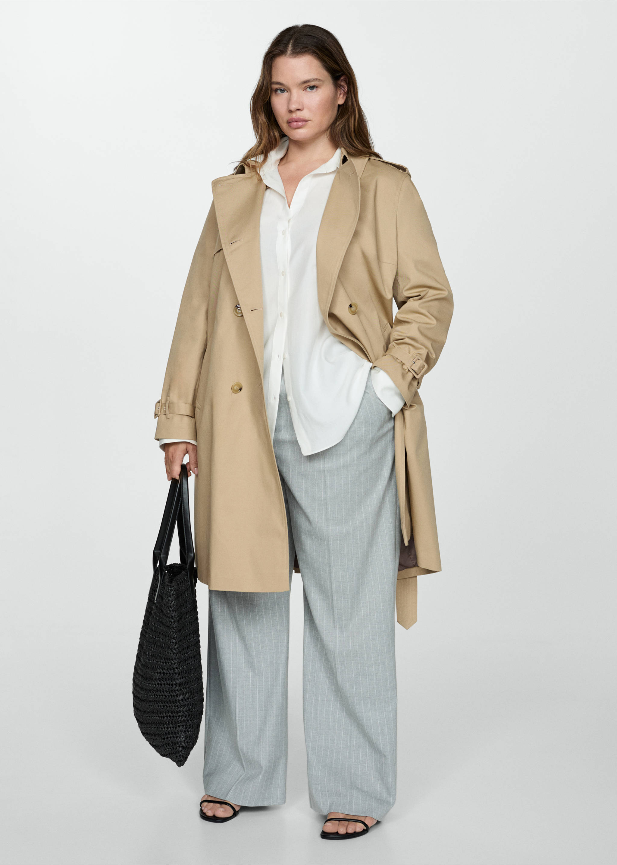 Klassieke trenchcoat met ceintuur - Detail van het artikel 3, Open beige. Ref: 77054028-00.