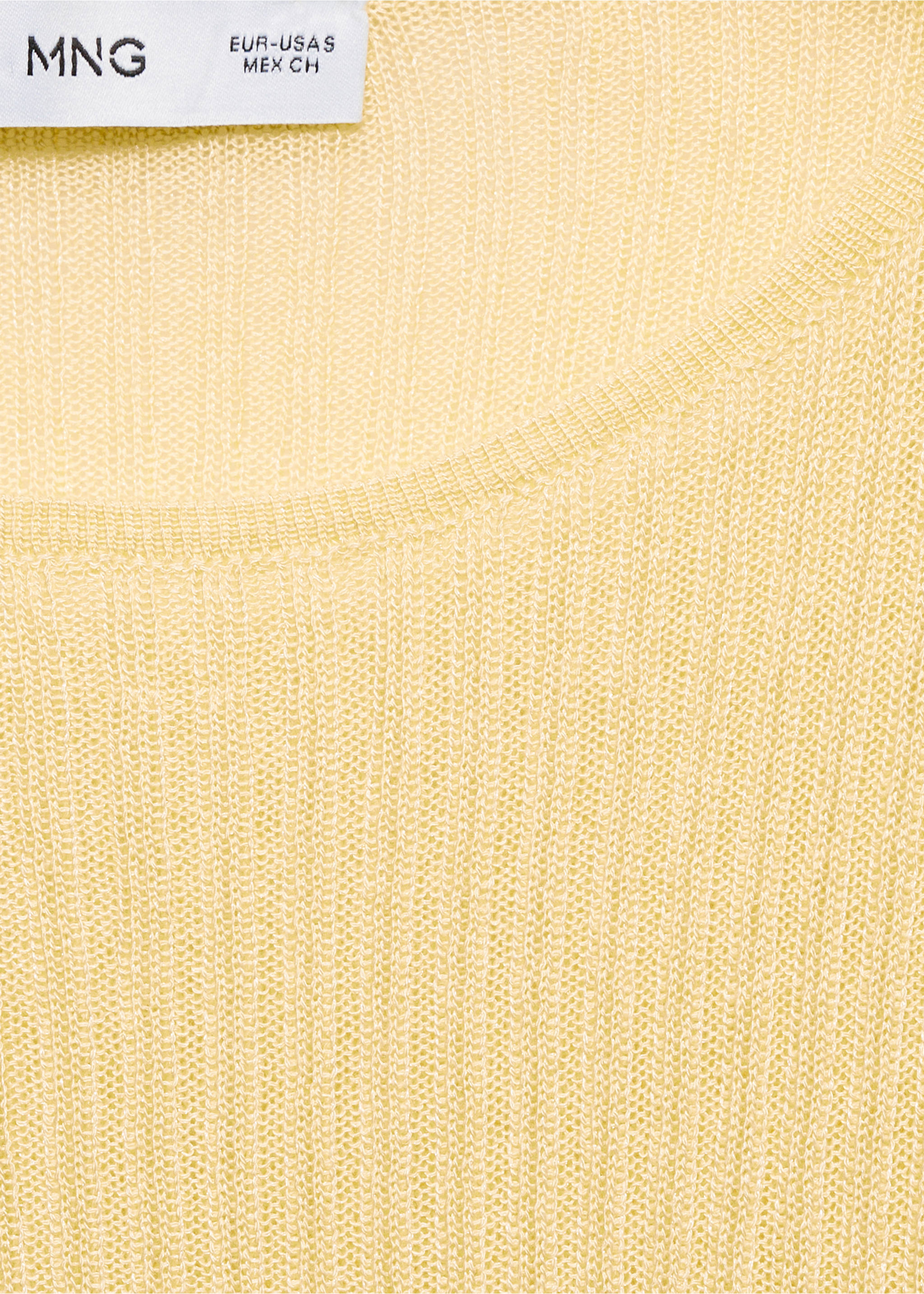 Gerippter Feinstrickpullover - Detail des Artikels 8, Pastellgelb. Ref: 77054033-00.