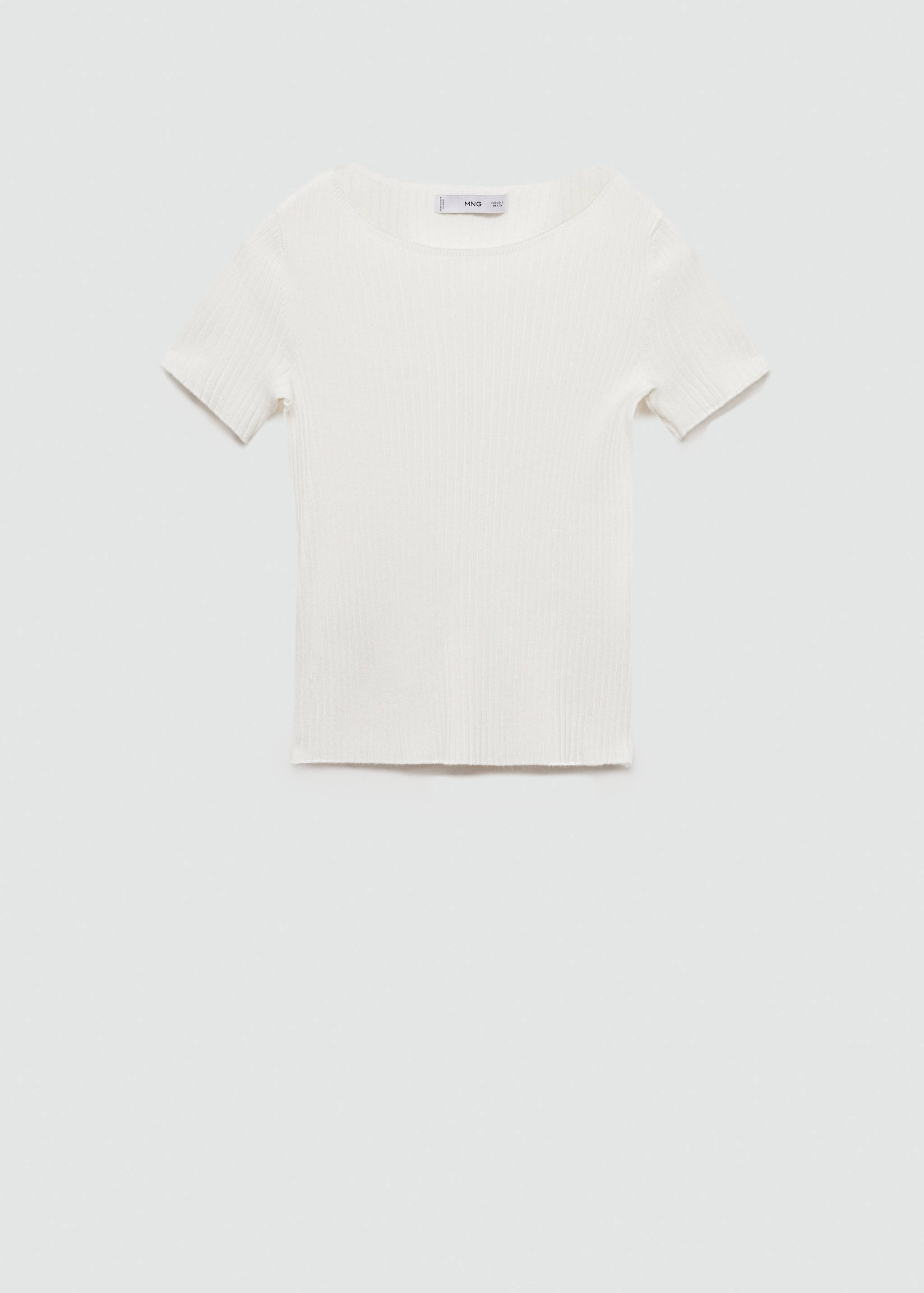 Short-sleeved fine-knit t-shirt - Article without model