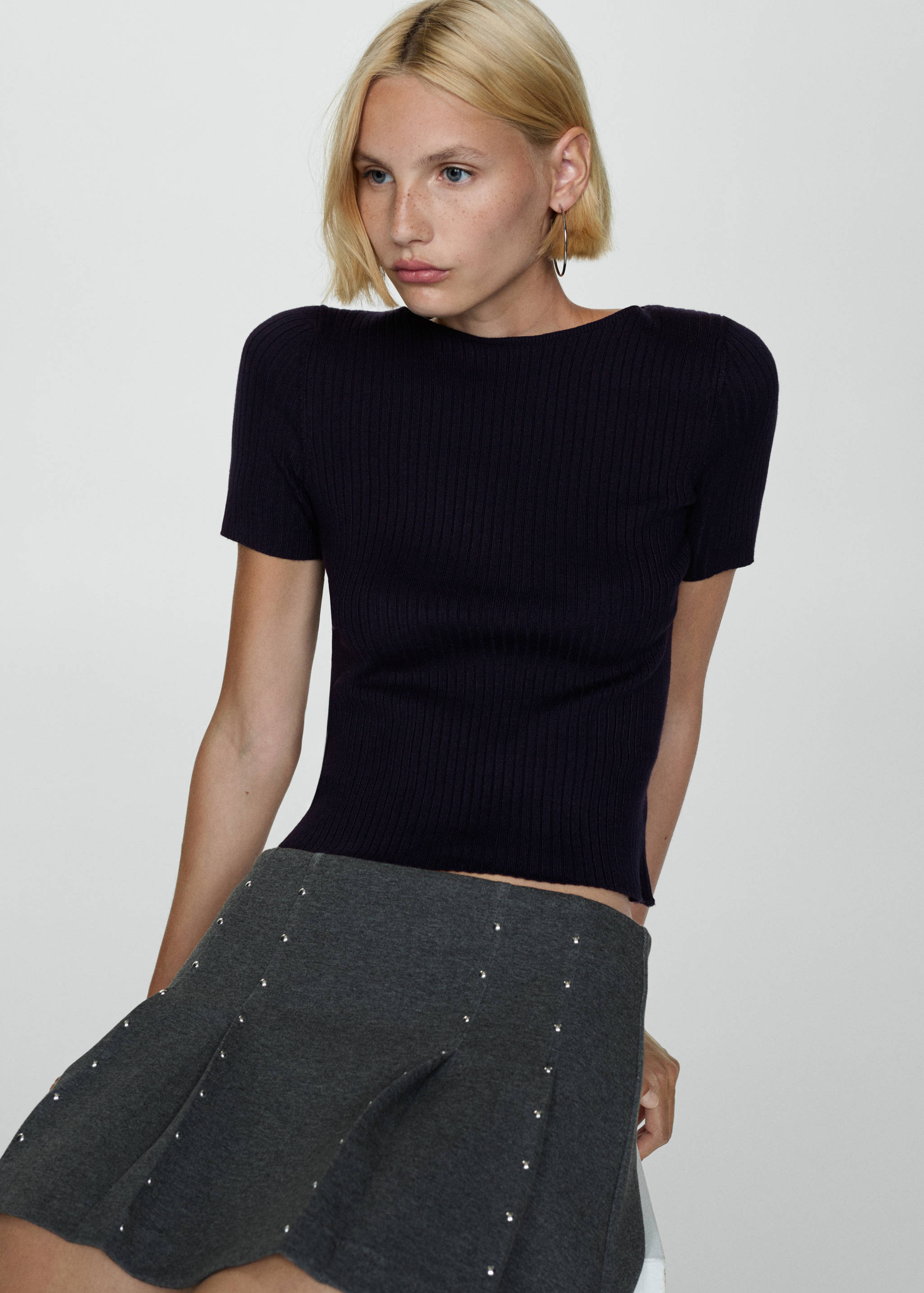 Maglietta maglia sottile maniche corte - Dettaglio dell'articolo 2