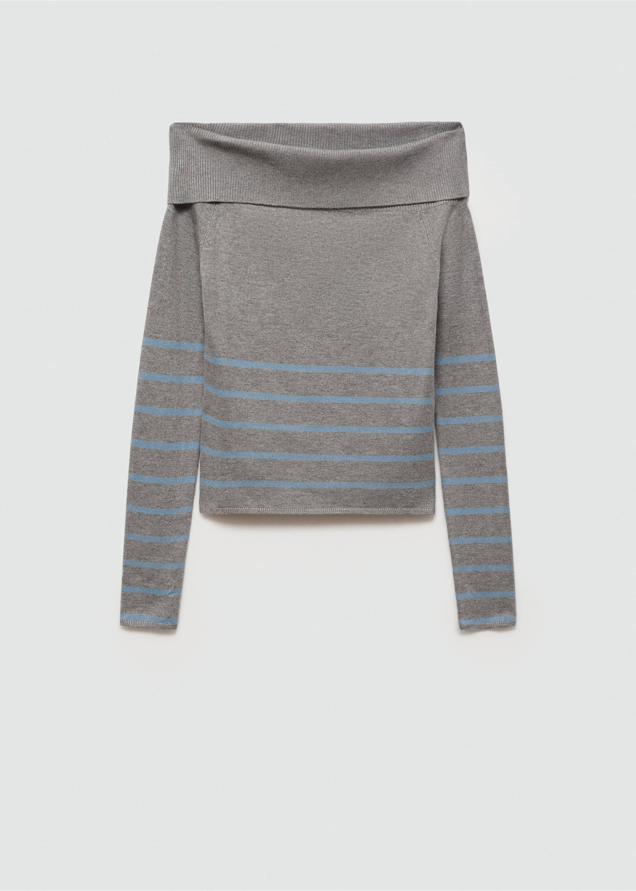Jersey rayas hombros descubiertos - Artículo sin modelo, Gris. Ref: 77054041-00.