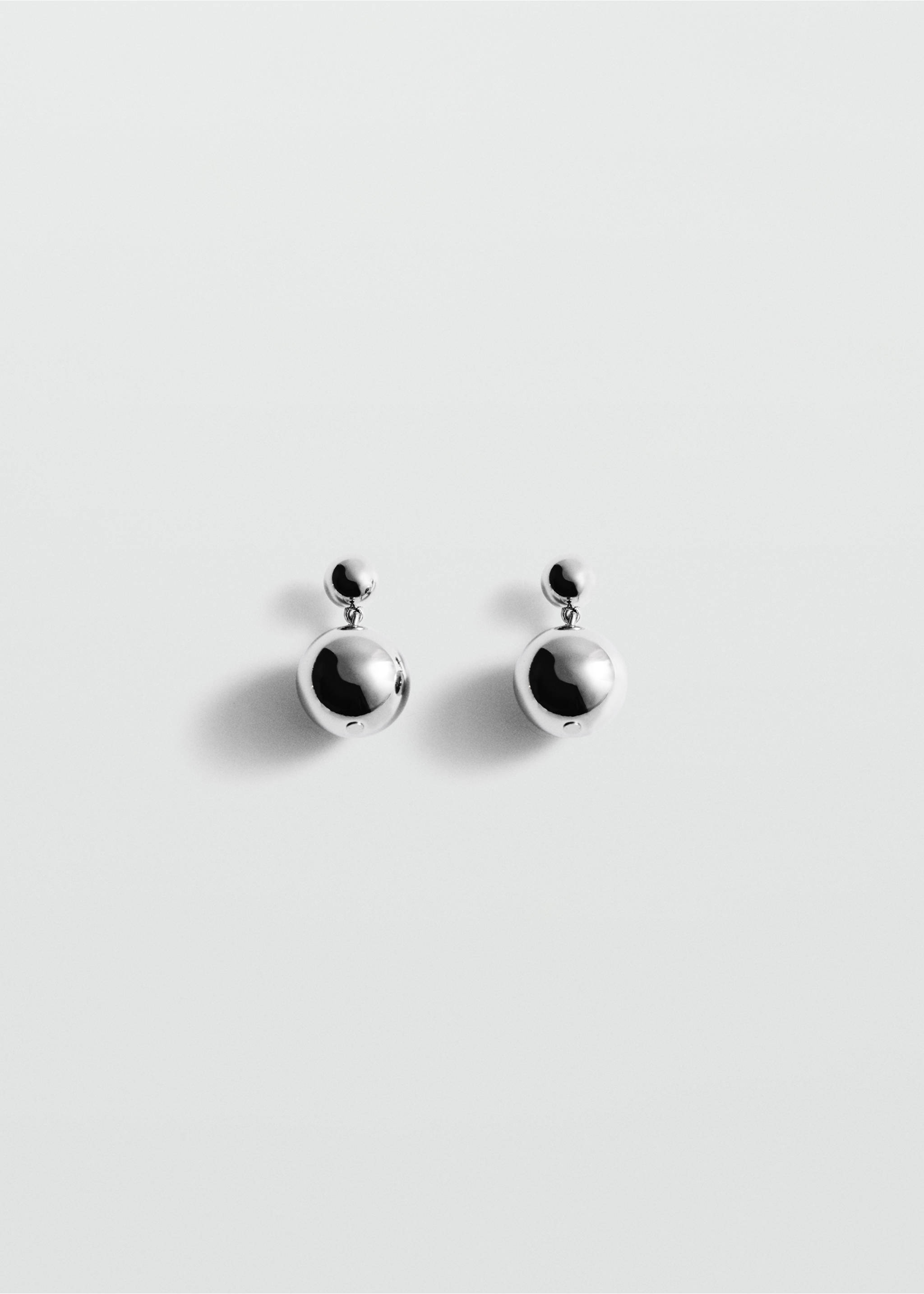 Earrings with ball design - Article without model, Silver. Ref: 77054048-00.