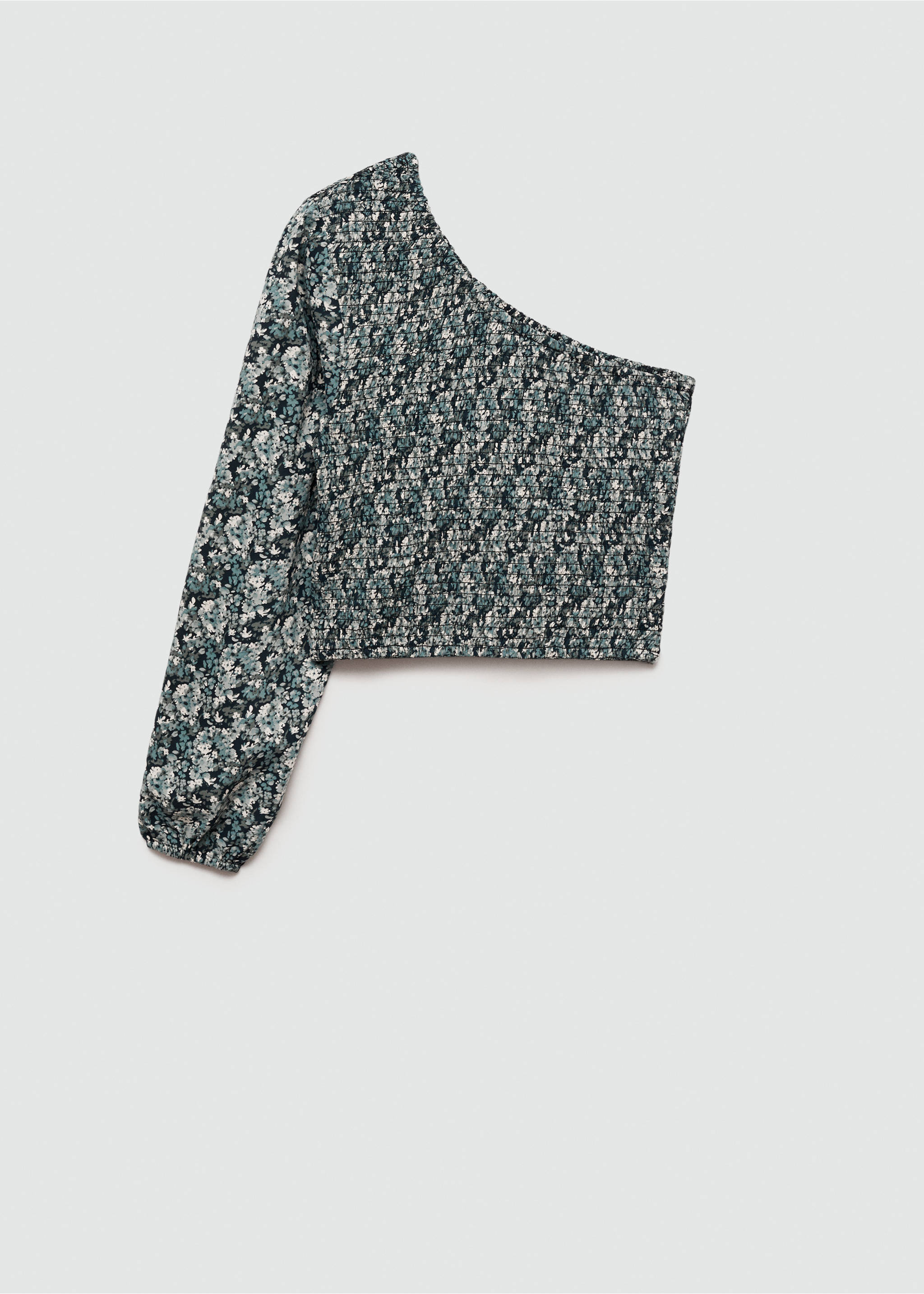 Asymmetrical printed blouse - Article without model, Black. Ref: 77054051-00.