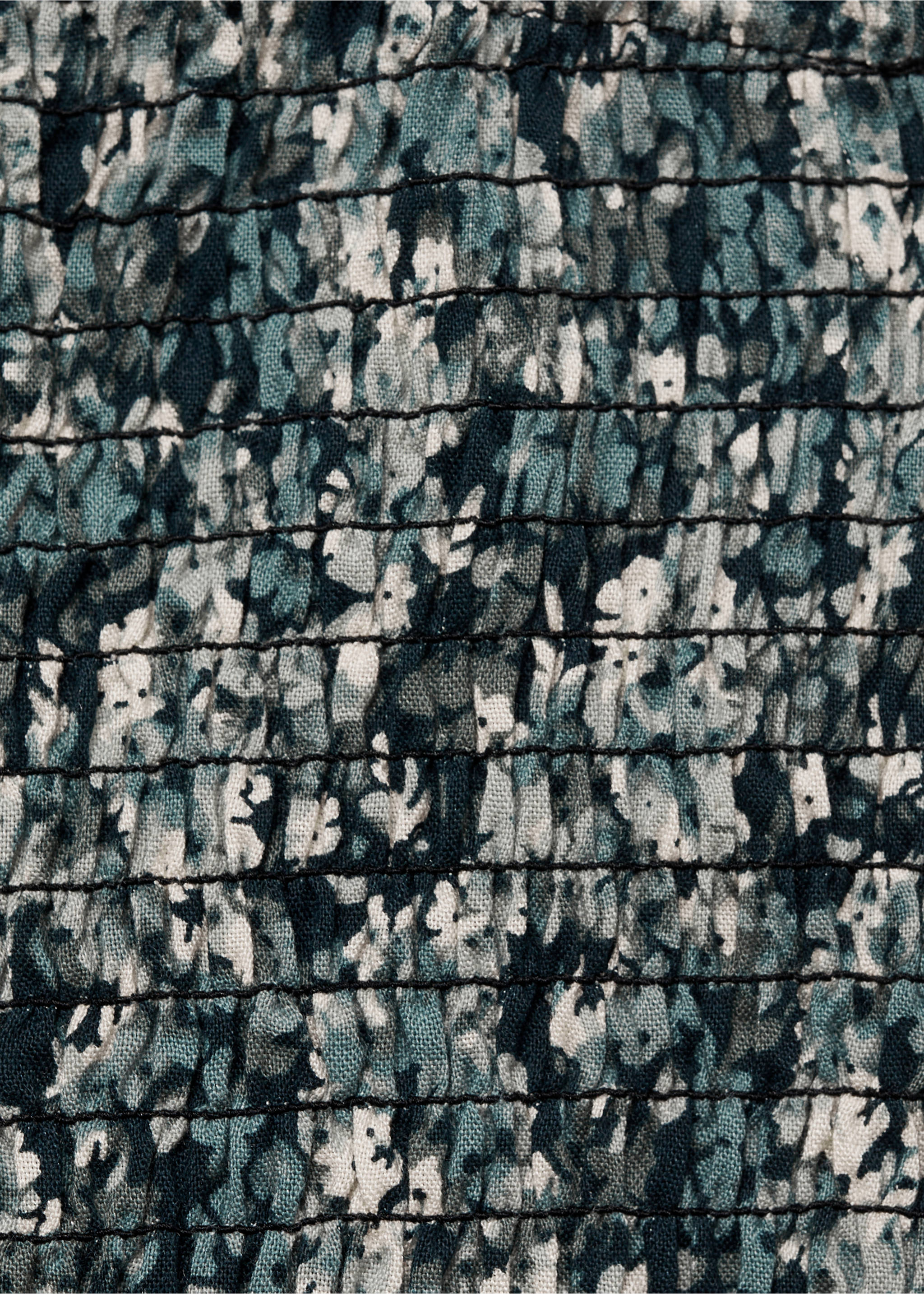 Asymmetrical printed blouse - Details of the article 8, Black. Ref: 77054051-00.