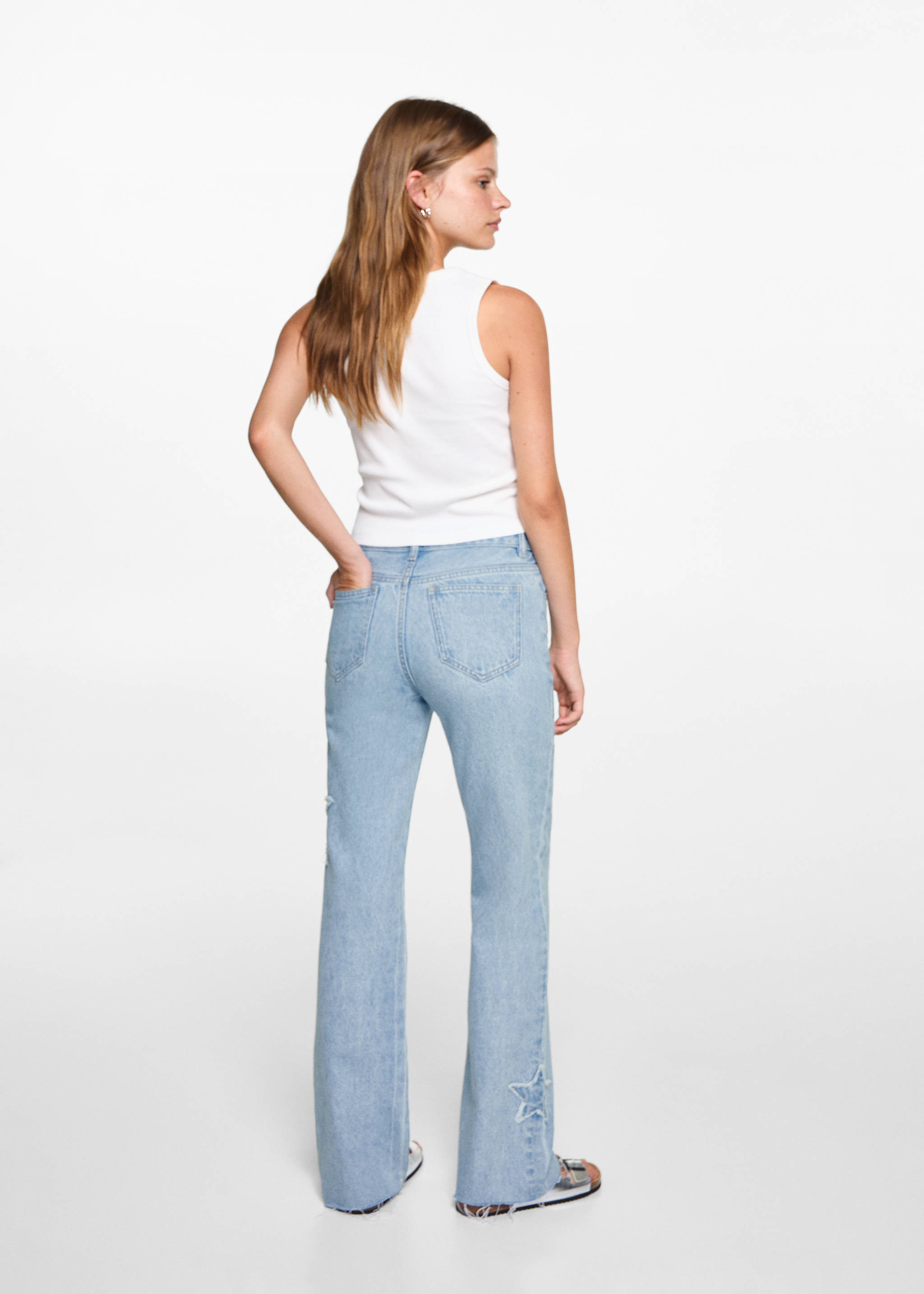 Regular-fit jeans with stars - Reverse of the article