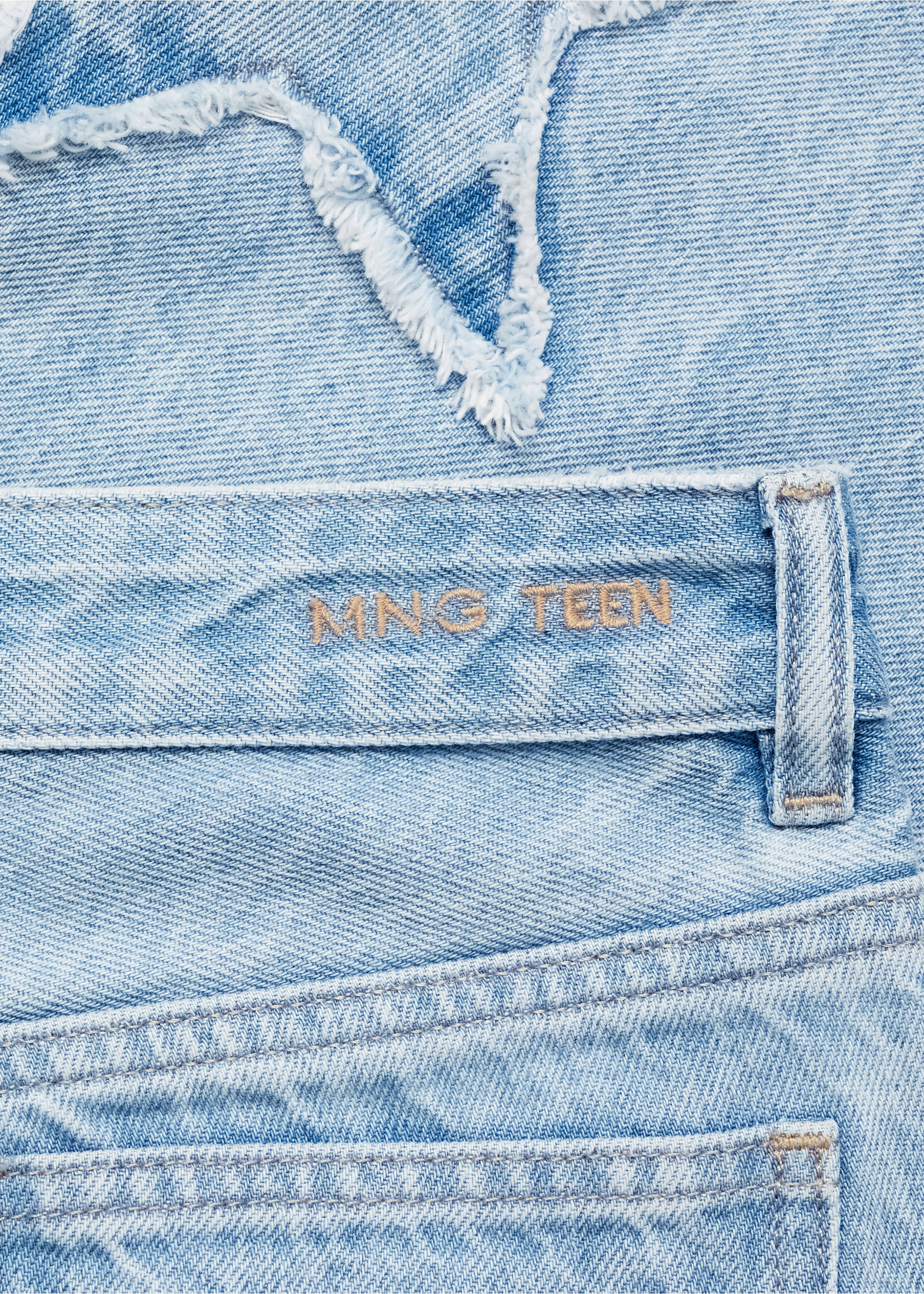 Regular Jeans mit Sternen - Detail des Artikels 0, Hellblau. Ref: 77054052-00.