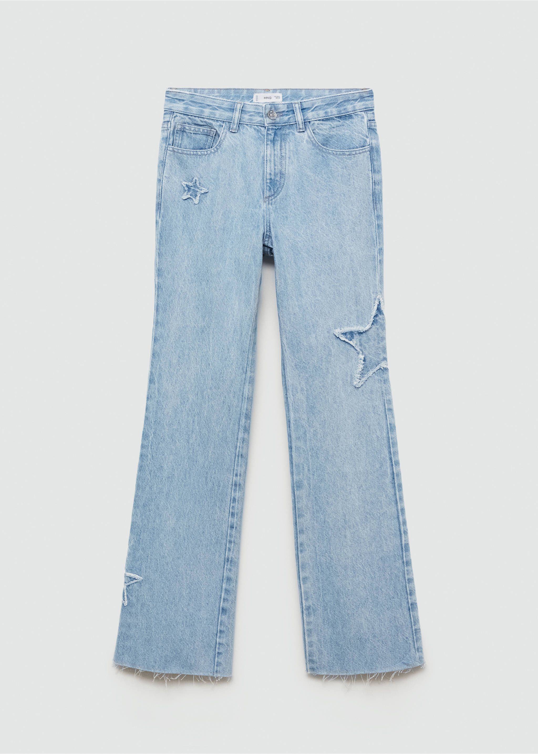 Regular-fit jeans with stars - Article without model, Light Blue. Ref: 77054052-00.