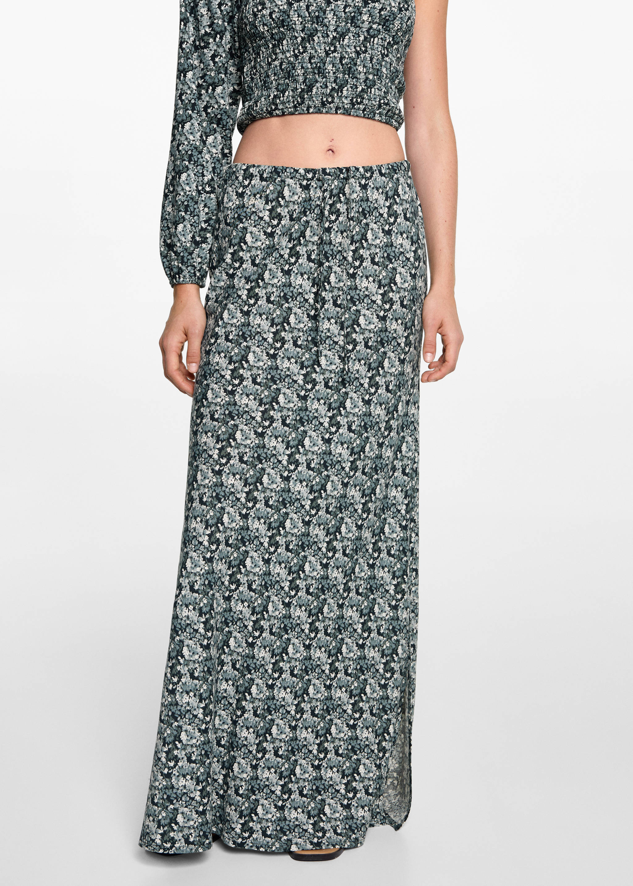 Langer Rock mit Blumenprint - Detail des Artikels 6