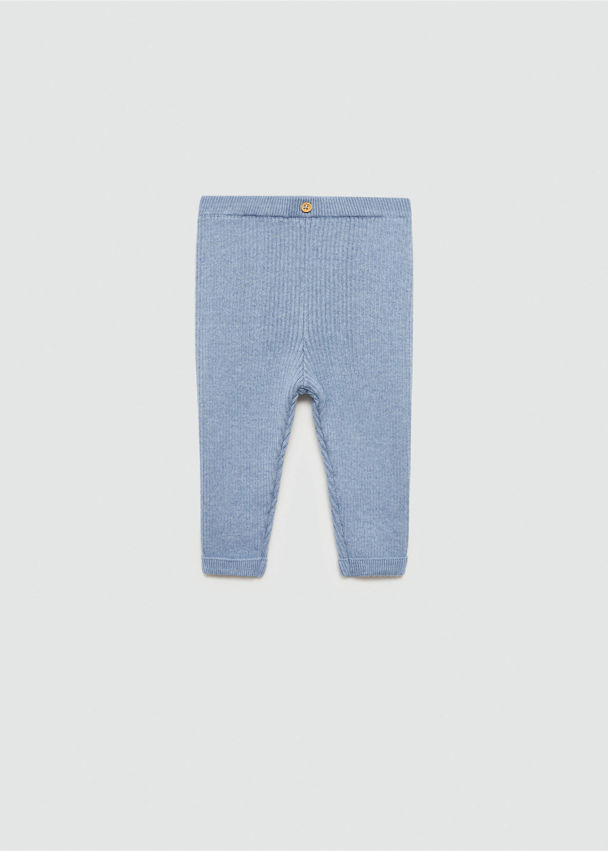 Cotton ribbed leggings - Article without model, Blue. Ref: 77054054-00.