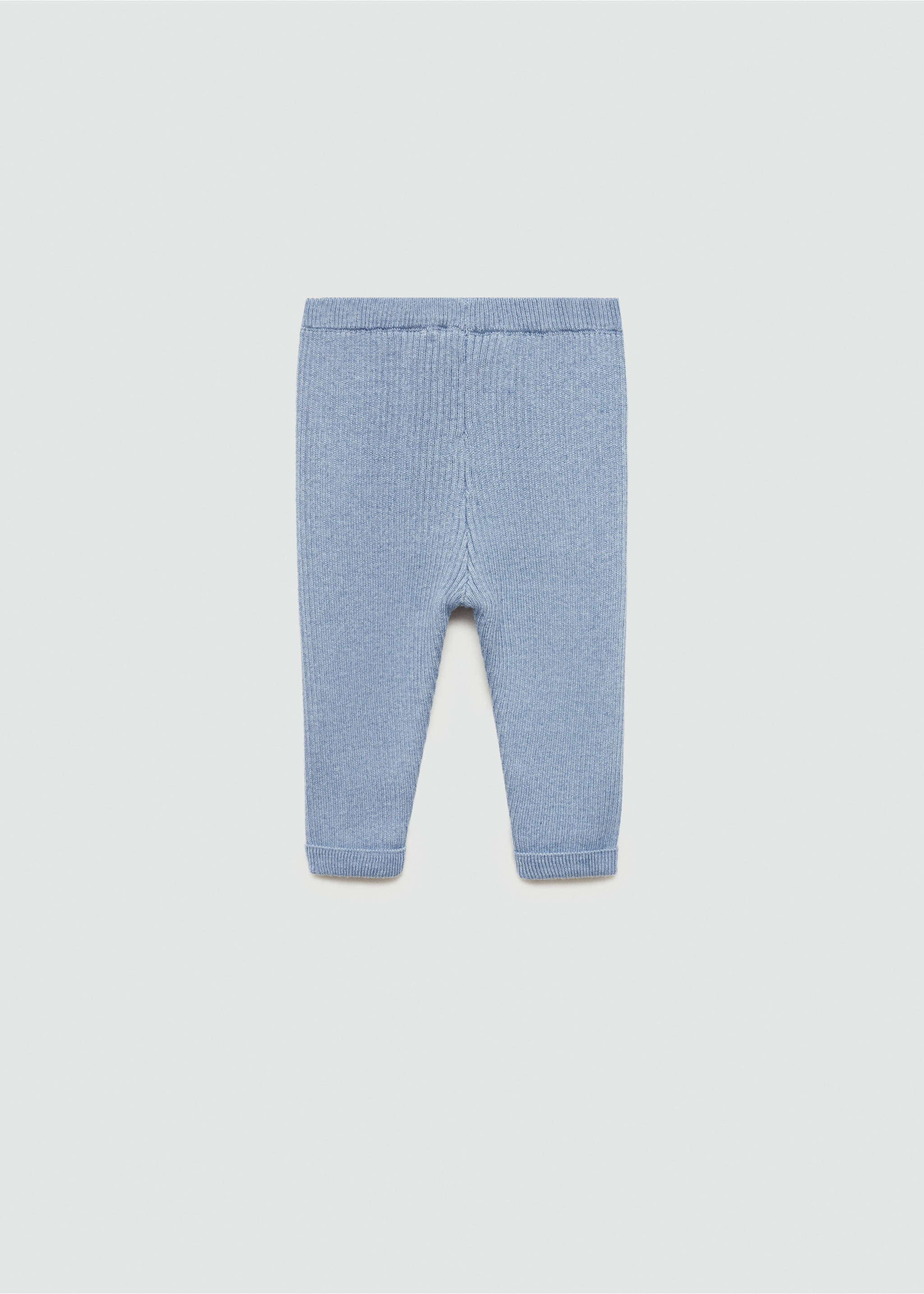 Cotton ribbed leggings - Reverse of the article, Blue. Ref: 77054054-00.