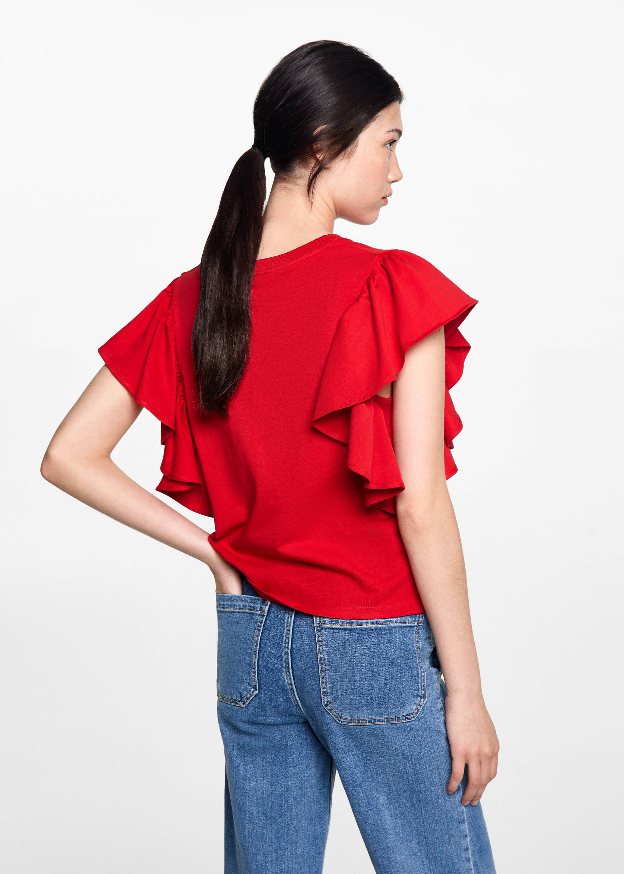 Camiseta algodón volantes - Reverso del artículo