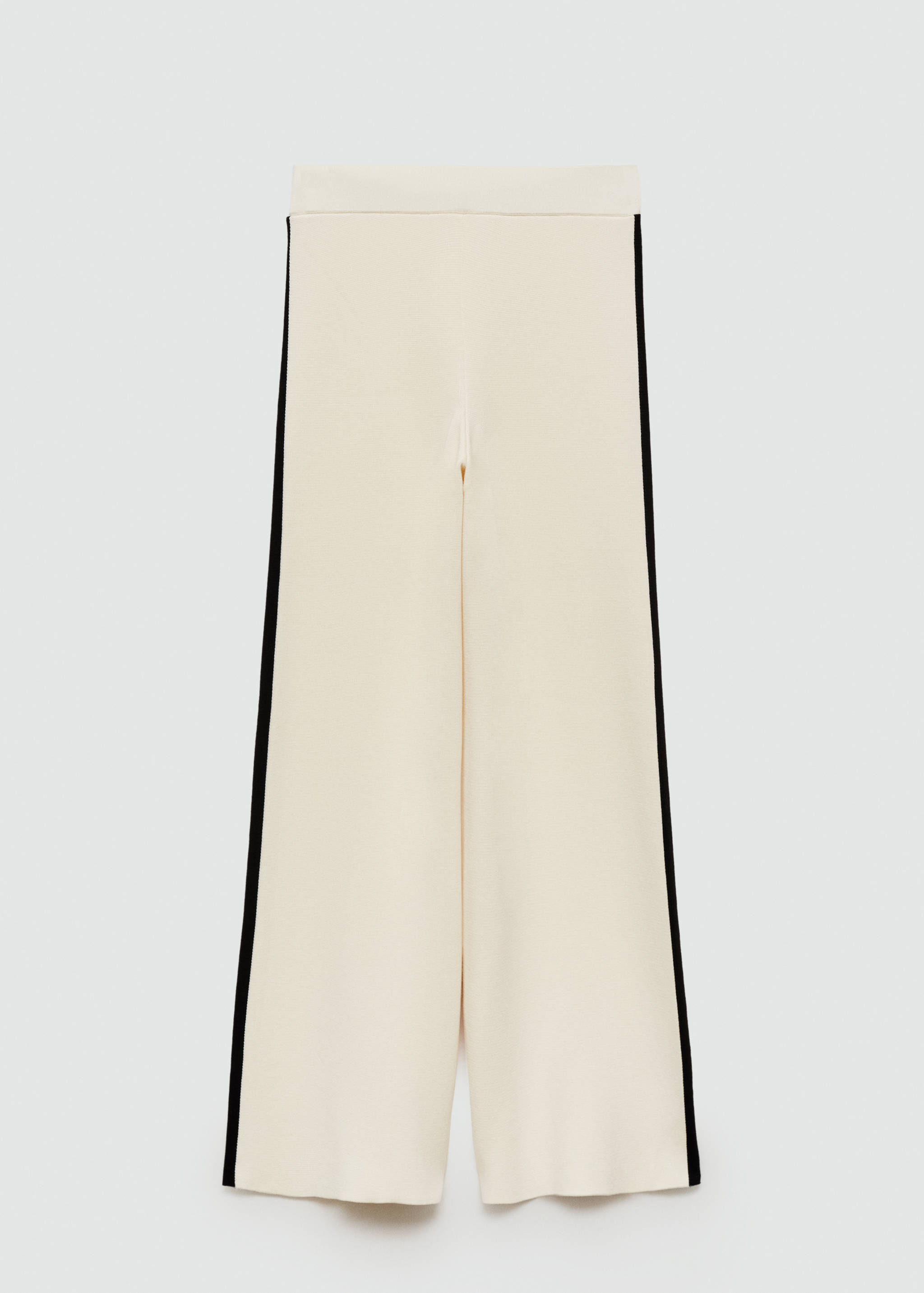 Striped knitted trousers with contrasting sides - Article without model