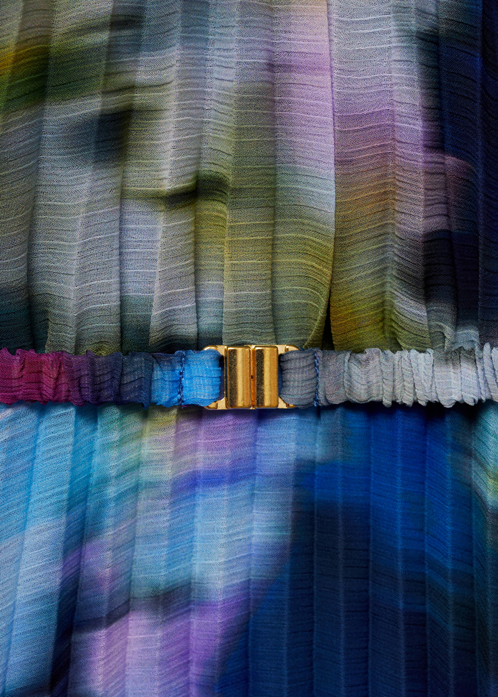 Robe plissée imprimée - Détail de l'article 0