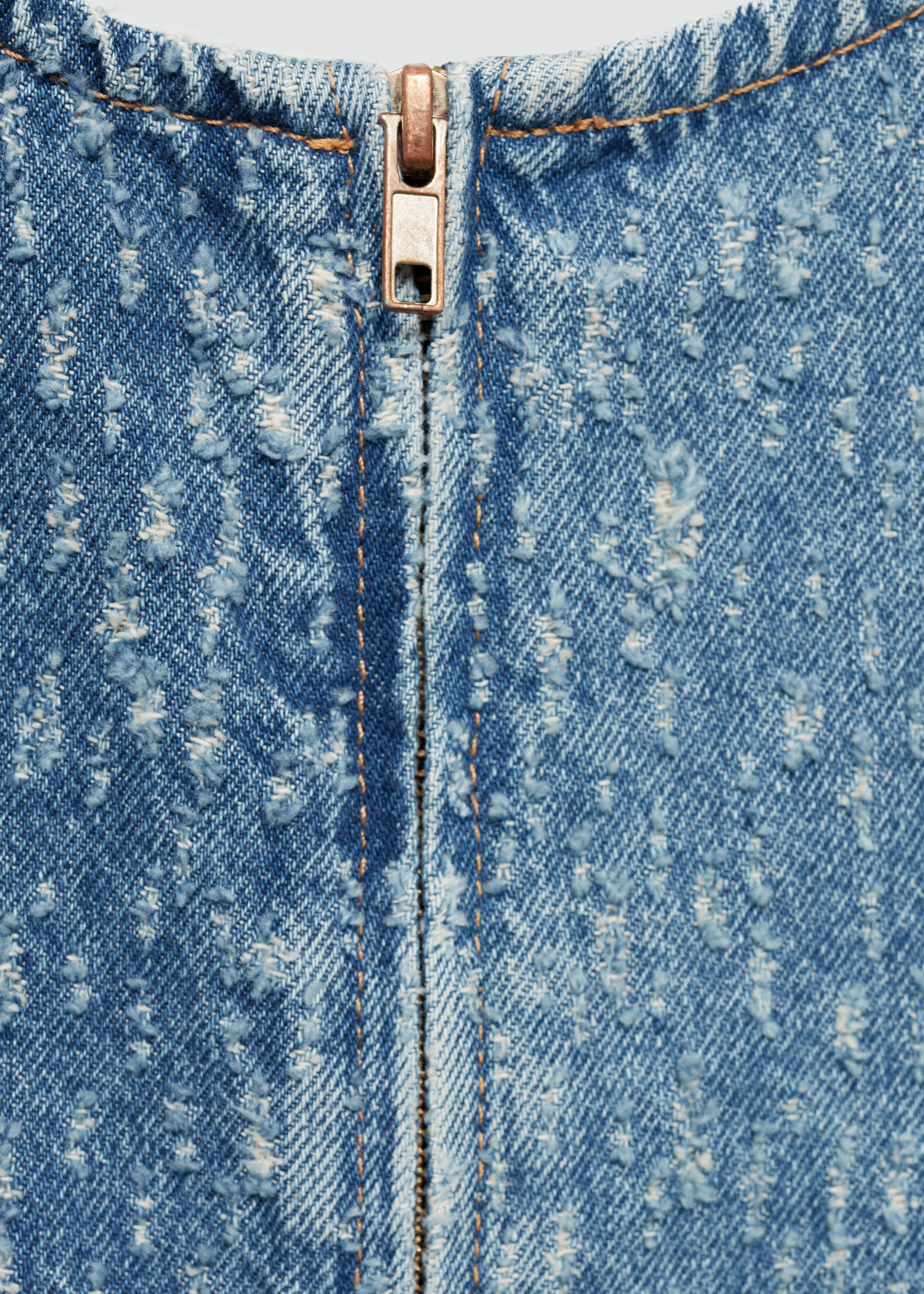 Ripped short denim dress - Details of the article 0