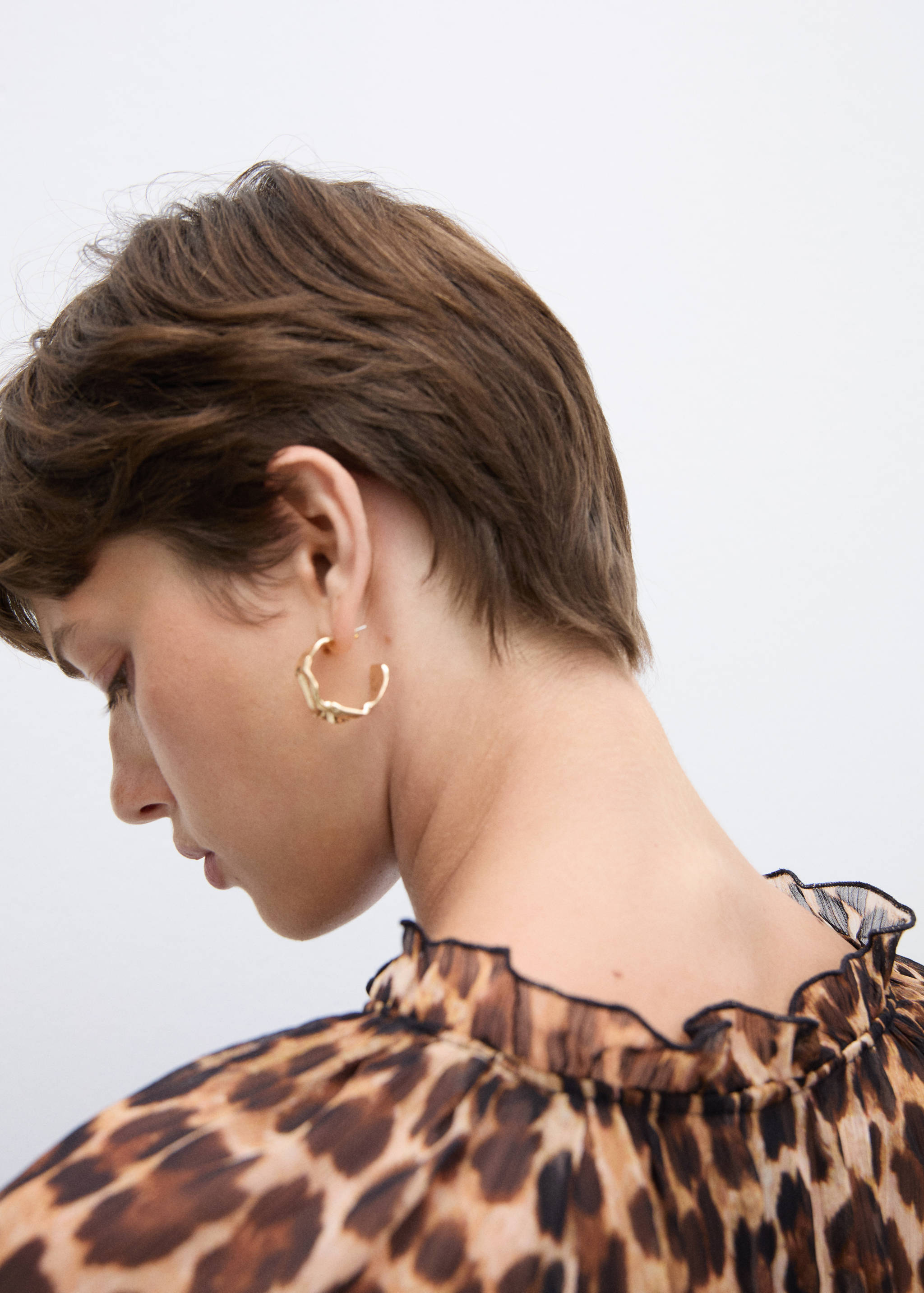 Vestido evasé estampado leopardo - Detalle del artículo 1