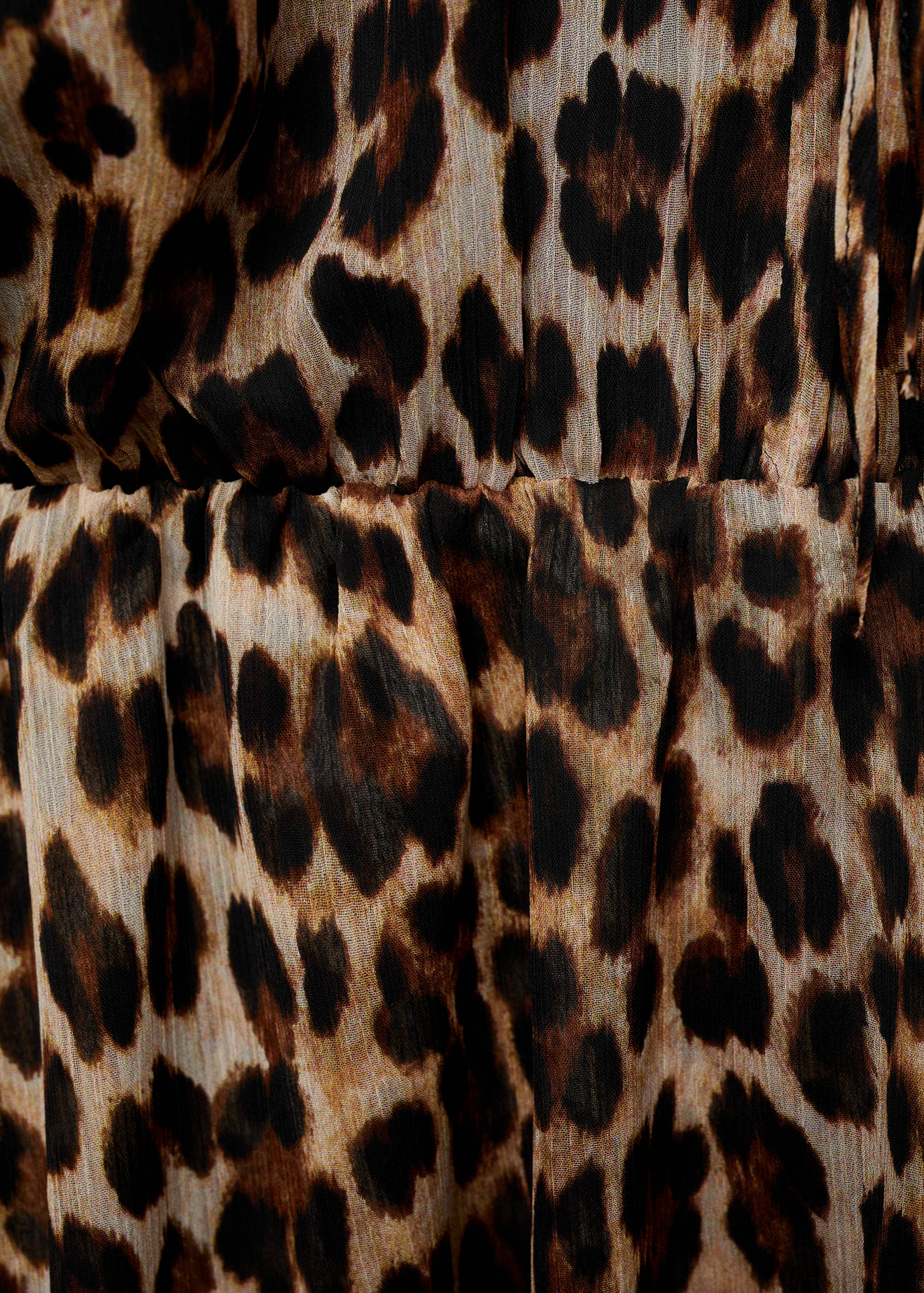 Vestido evasé estampado leopardo - Detalle del artículo 8