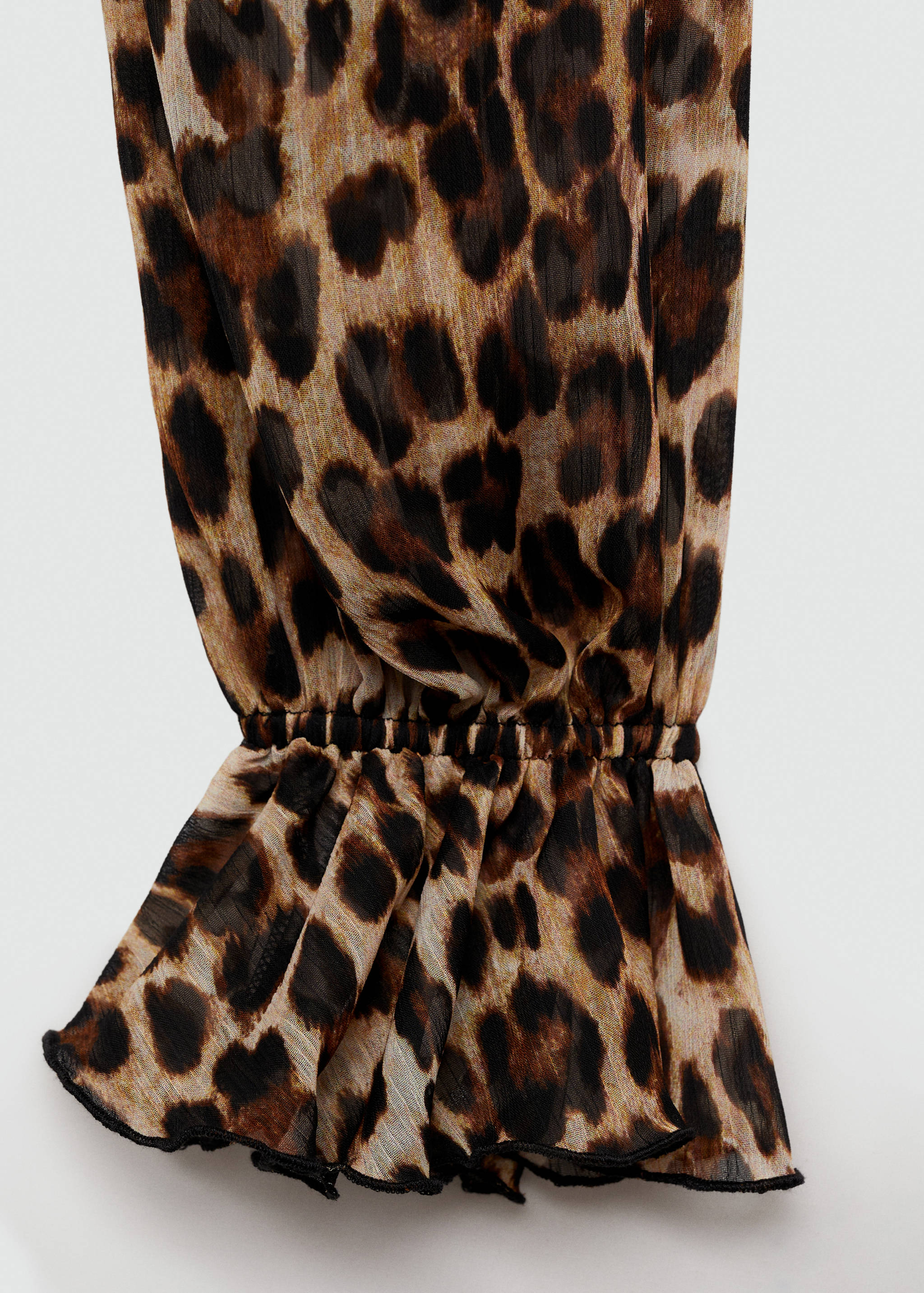 Vestido evasé estampado leopardo - Detalle del artículo 0