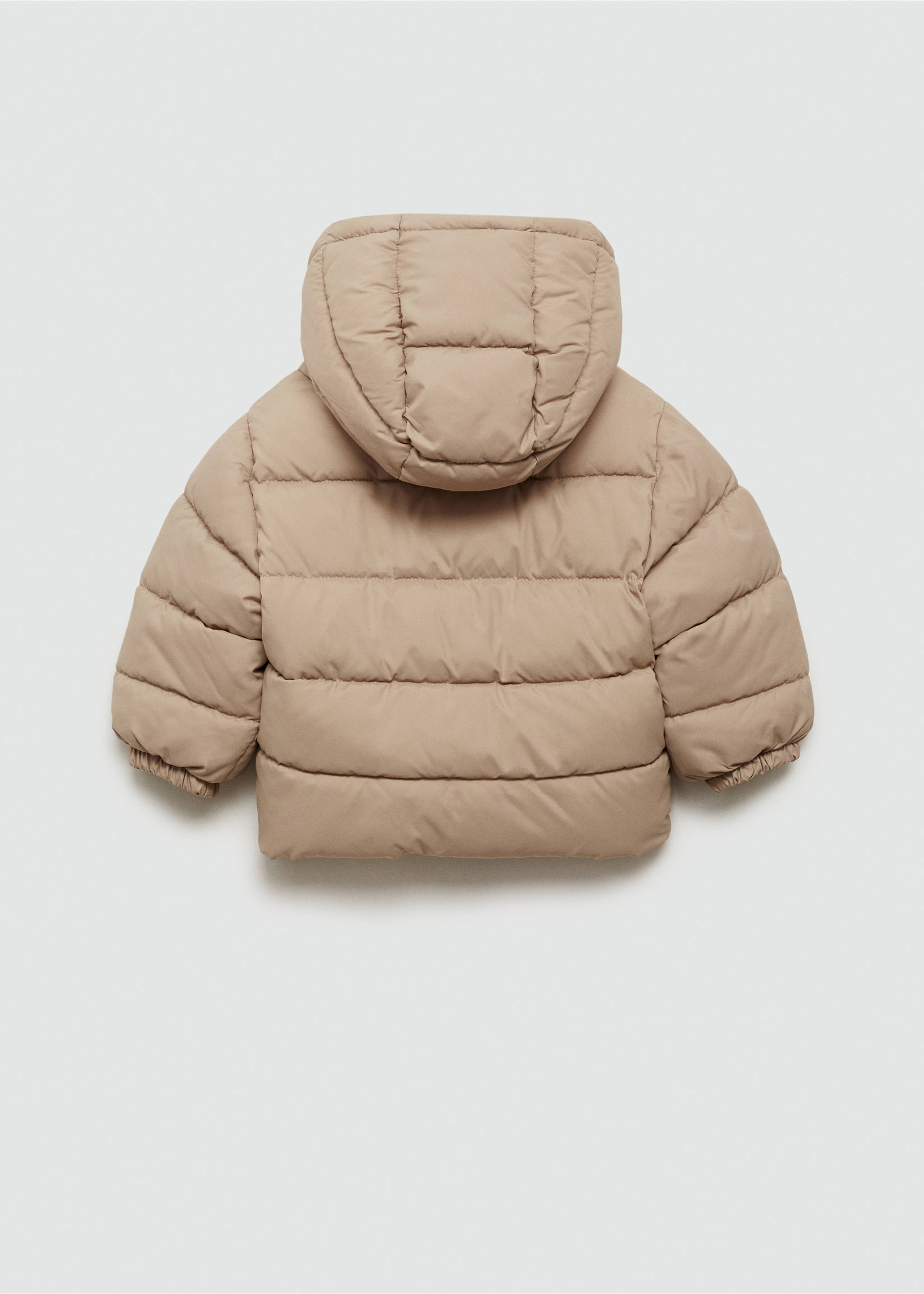 Anorak matelassée imitation mouton retourné - Verso de l’article, Vanille. Ref: 77054436-00.