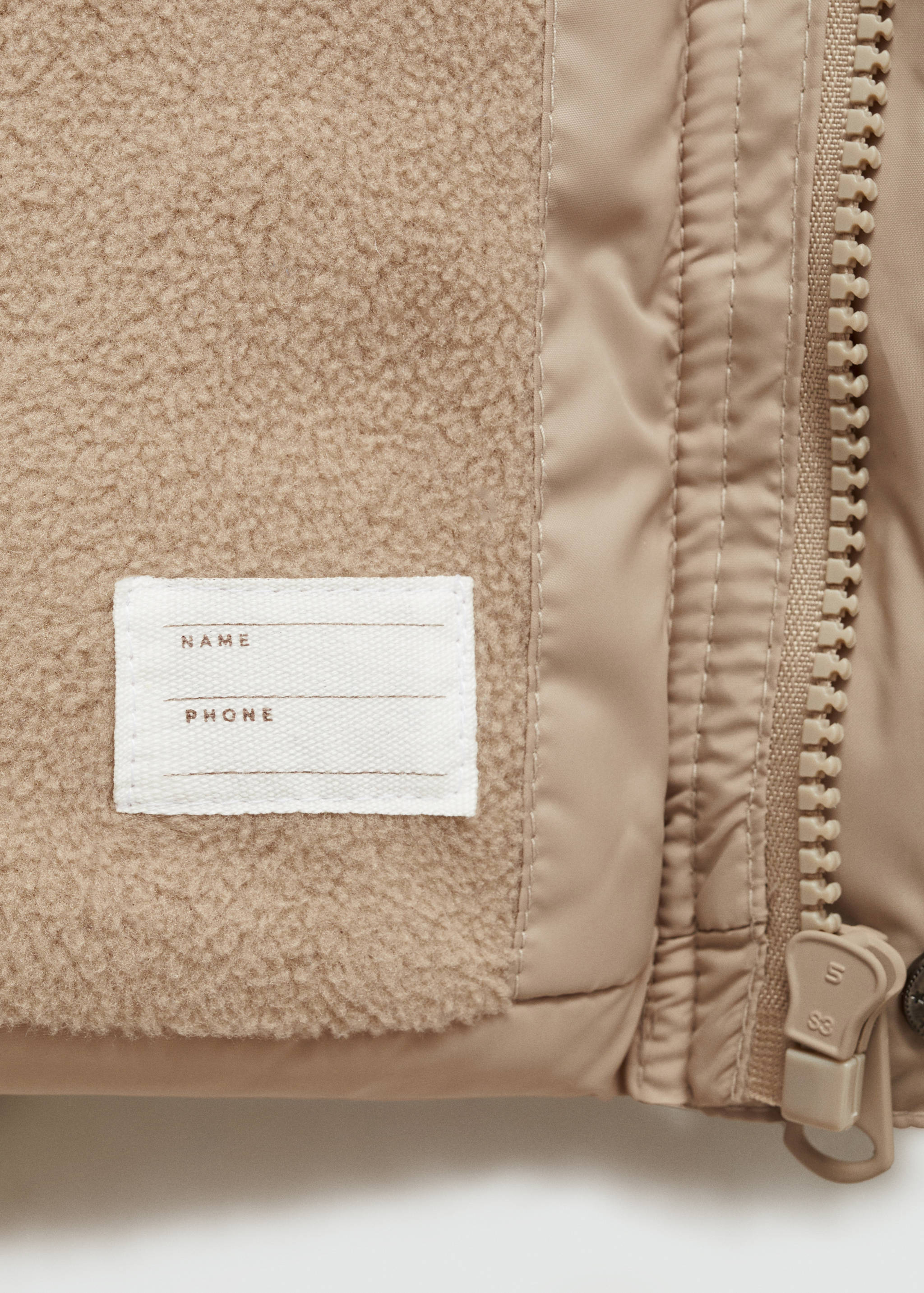 Anorak matelassée imitation mouton retourné - Détail de l'article 0