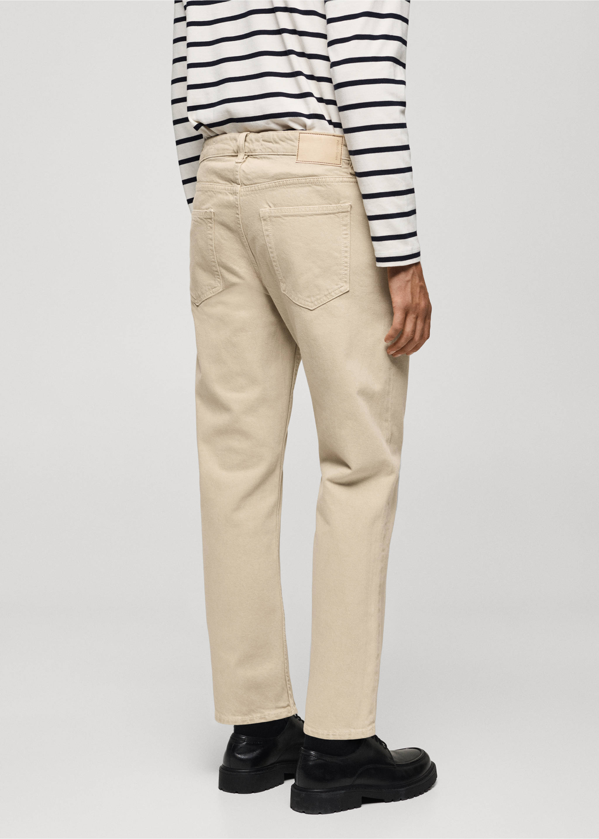 Ben tapered cropped jeans - Reverse of the article, Beige. Ref: 77054439-00.
