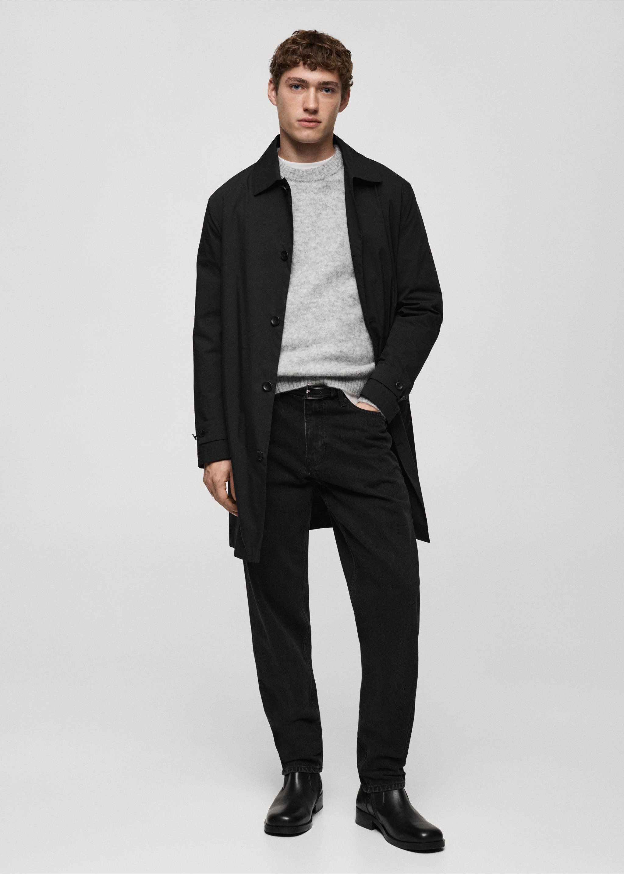 Džíny Bob regular fit - Celkový náhled, Black denim. Ref: 77054441-00.