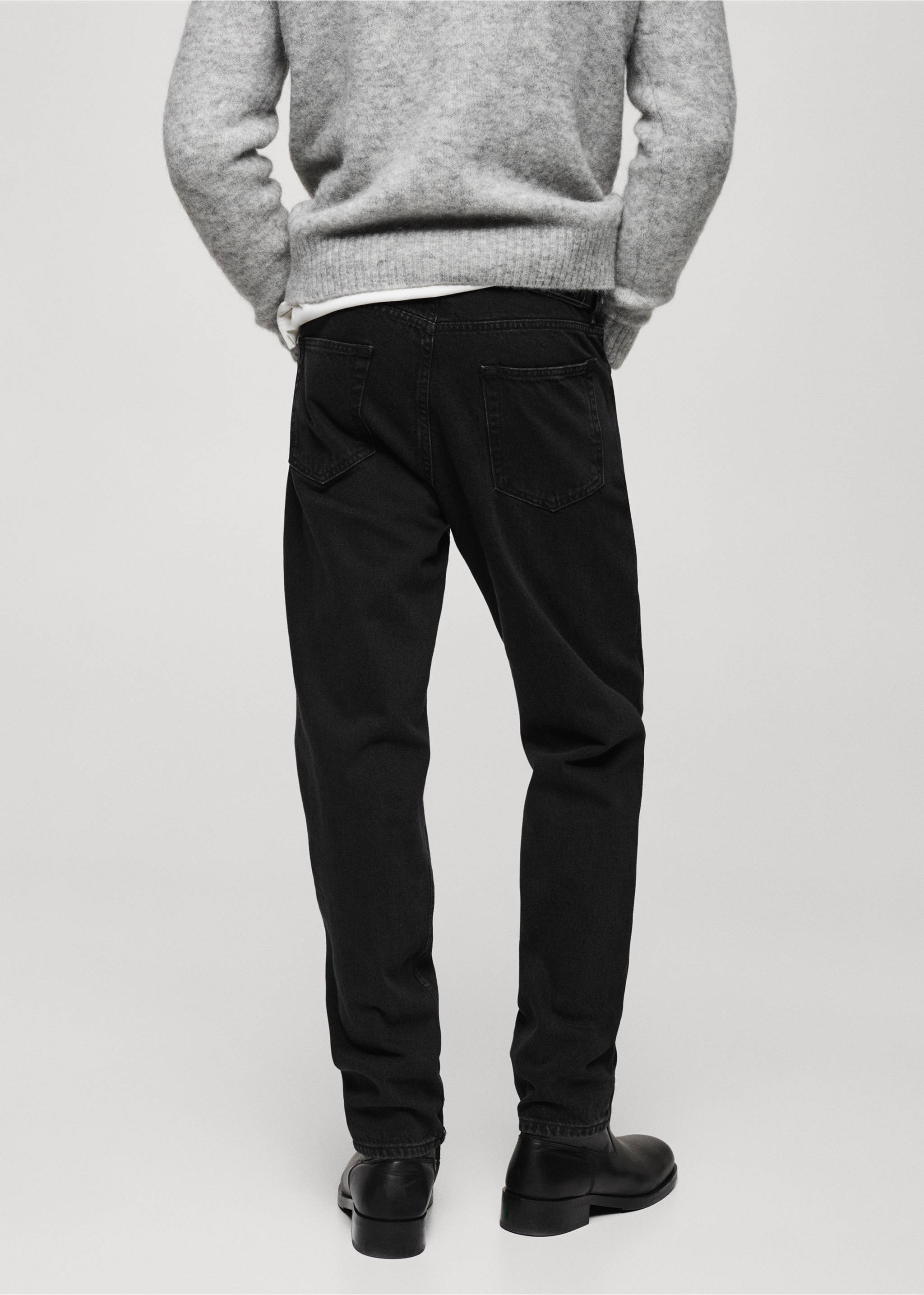 Džíny Bob regular fit - Zadní strana zboží, Black denim. Ref: 77054441-00.