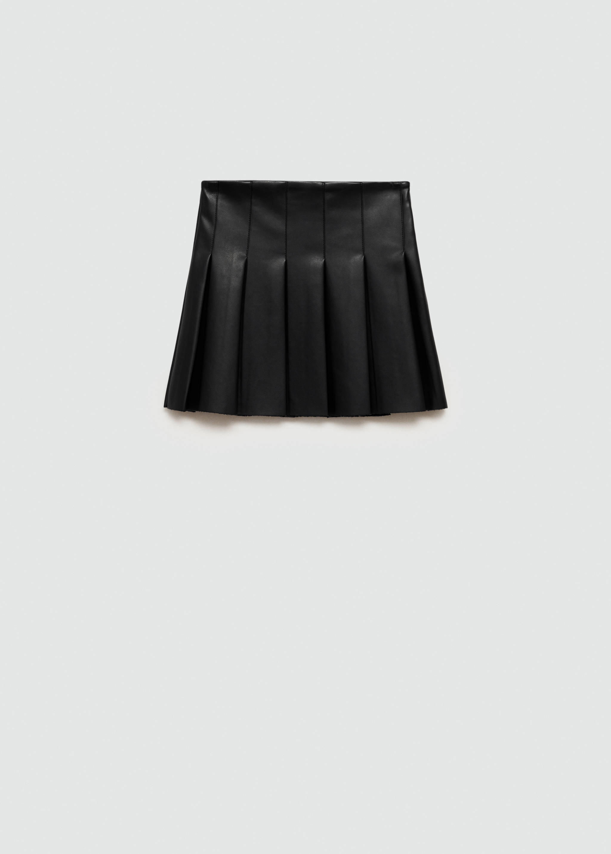 Skládaná minisukně z imitace kůže - Zboží bez modelu