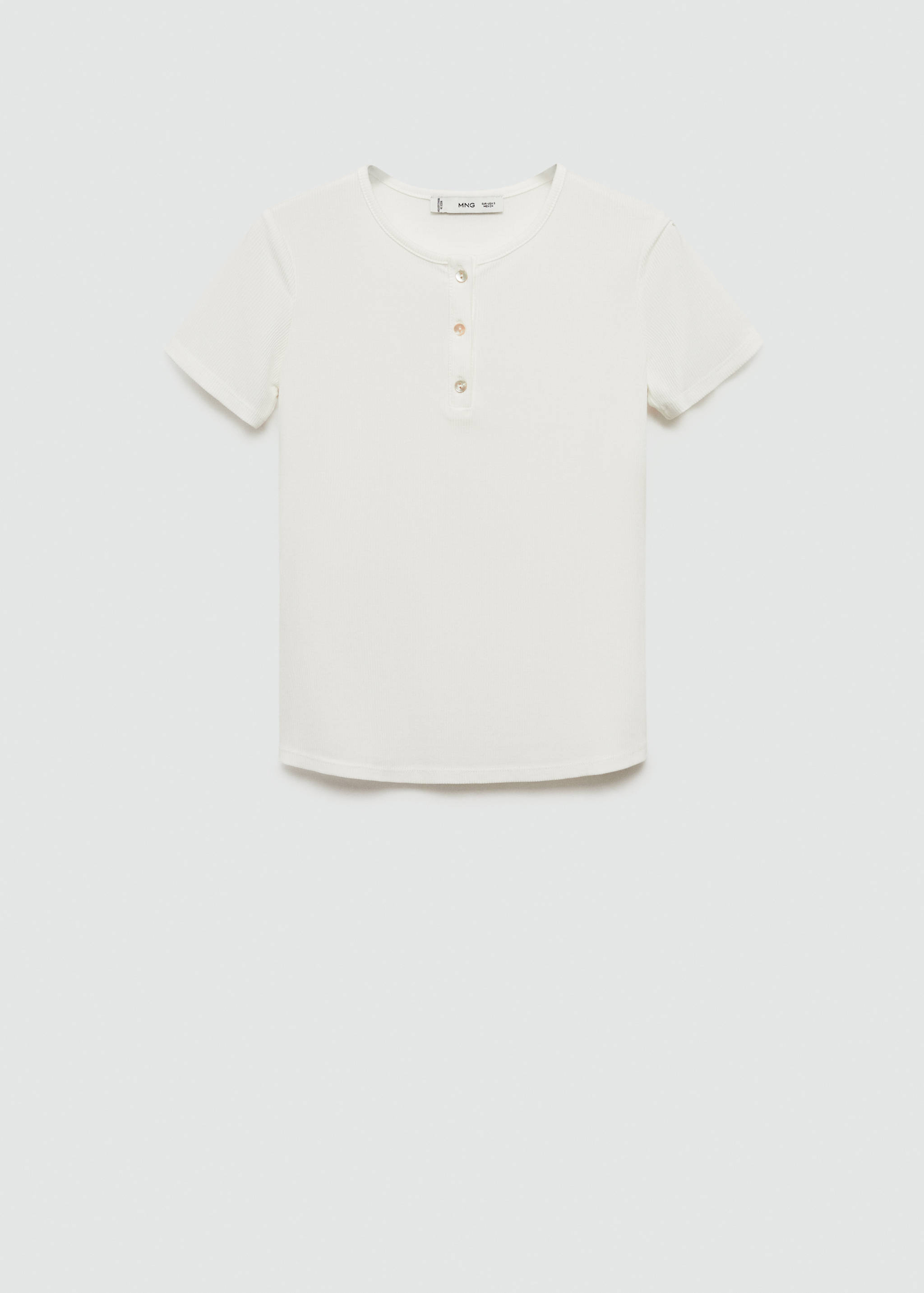 Buttoned lyocell t-shirt - Article without model