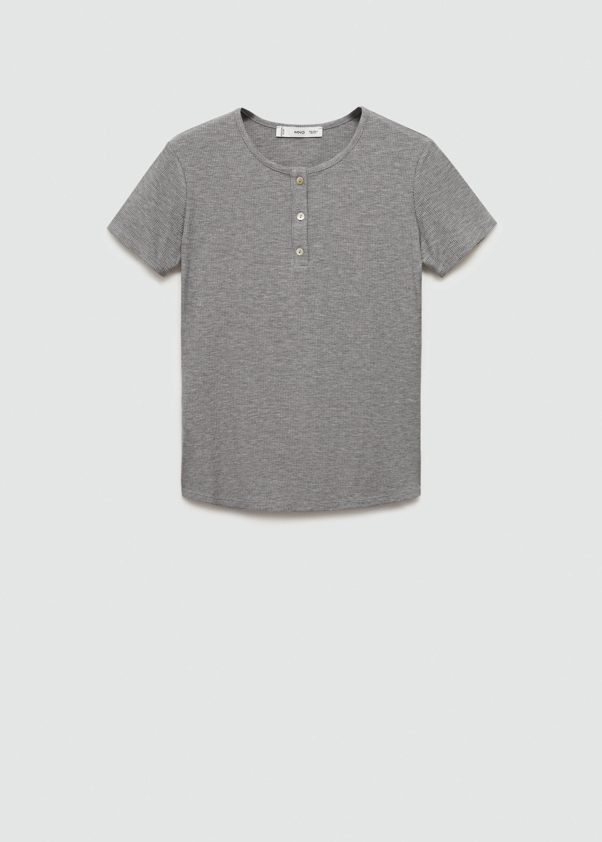 Buttoned lyocell t-shirt - Article without model