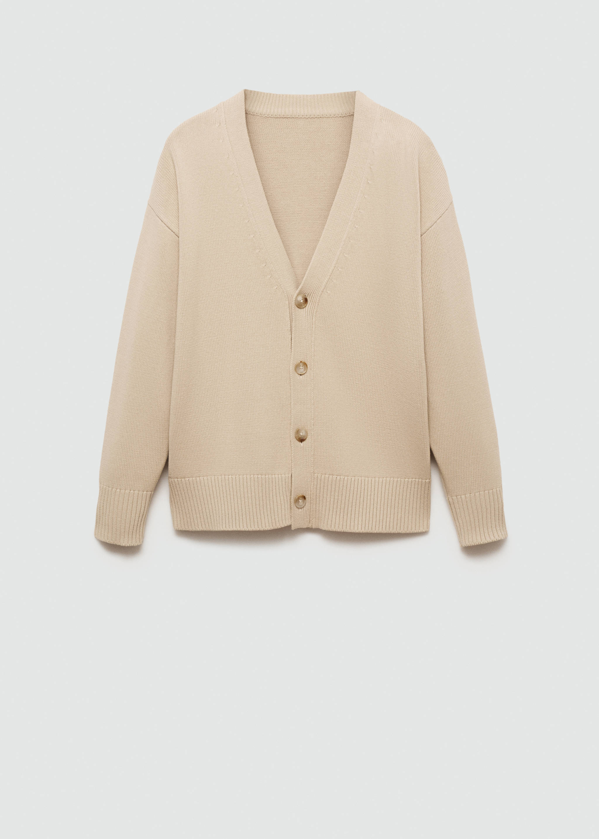 Gebreid katoenen vest met knopen - Artikel zonder model