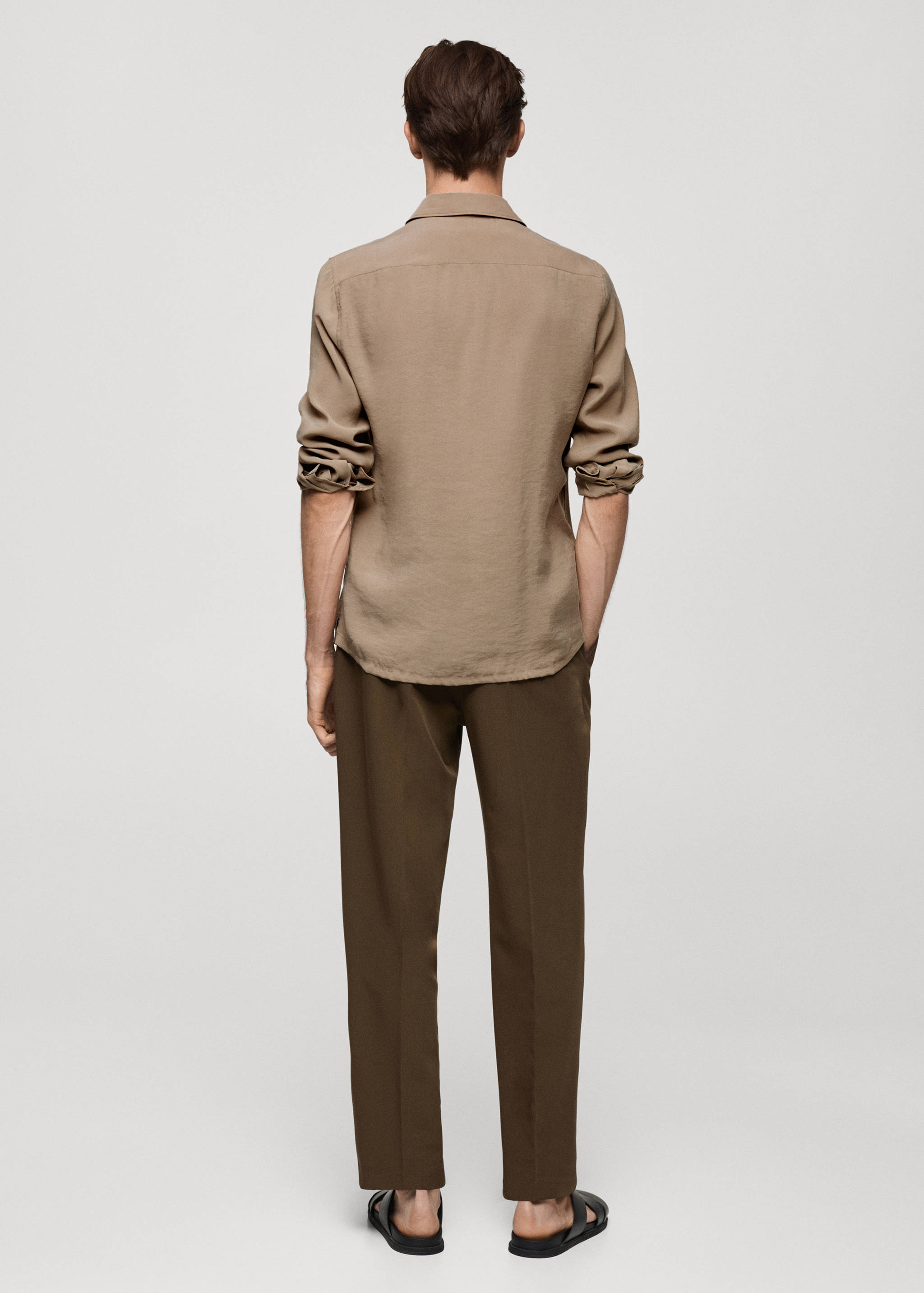 Tencel regular-fit overhemd - Achterkant van het artikel