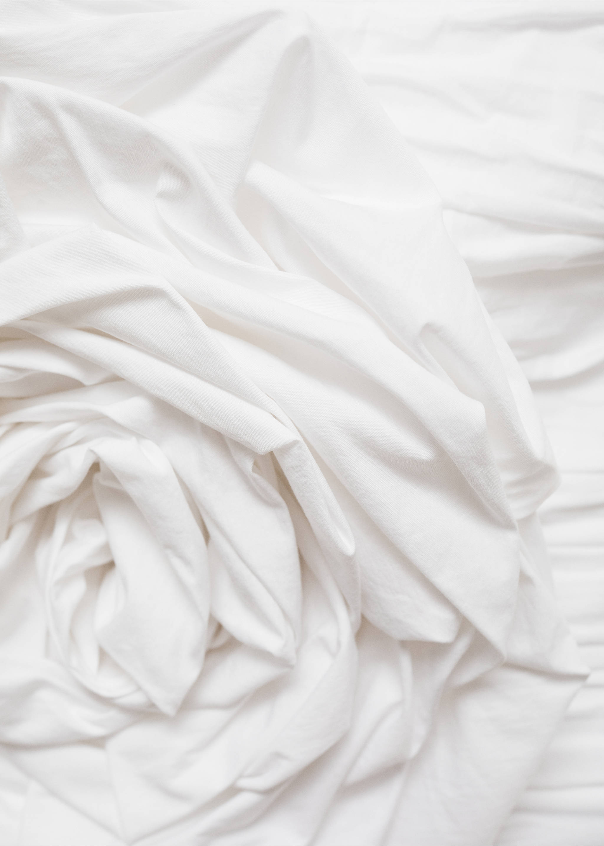 Maxi-flower ruched top - Details of the article 8, Off White. Ref: 77054454-00.