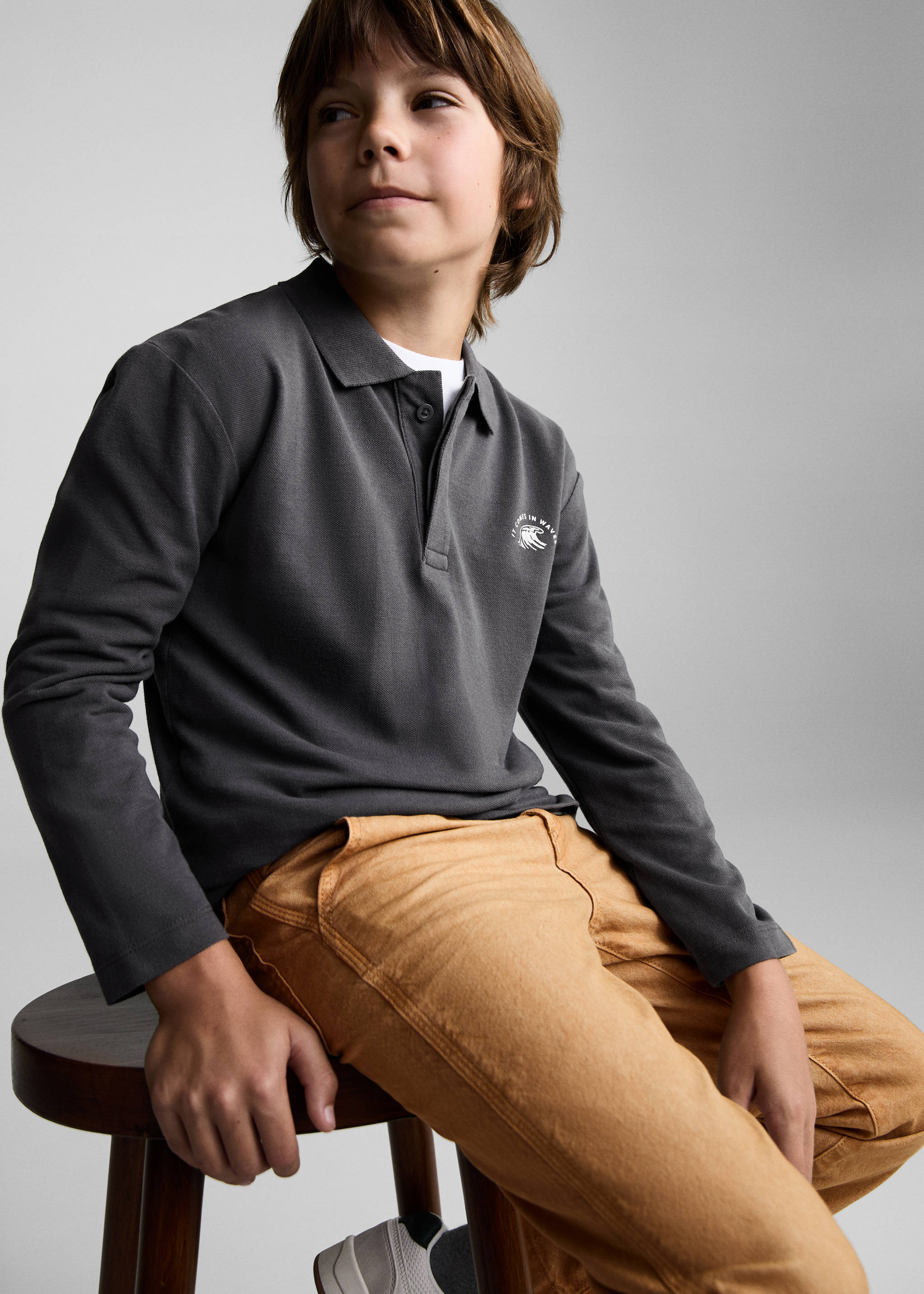 Polo detall brodat - Pla mig