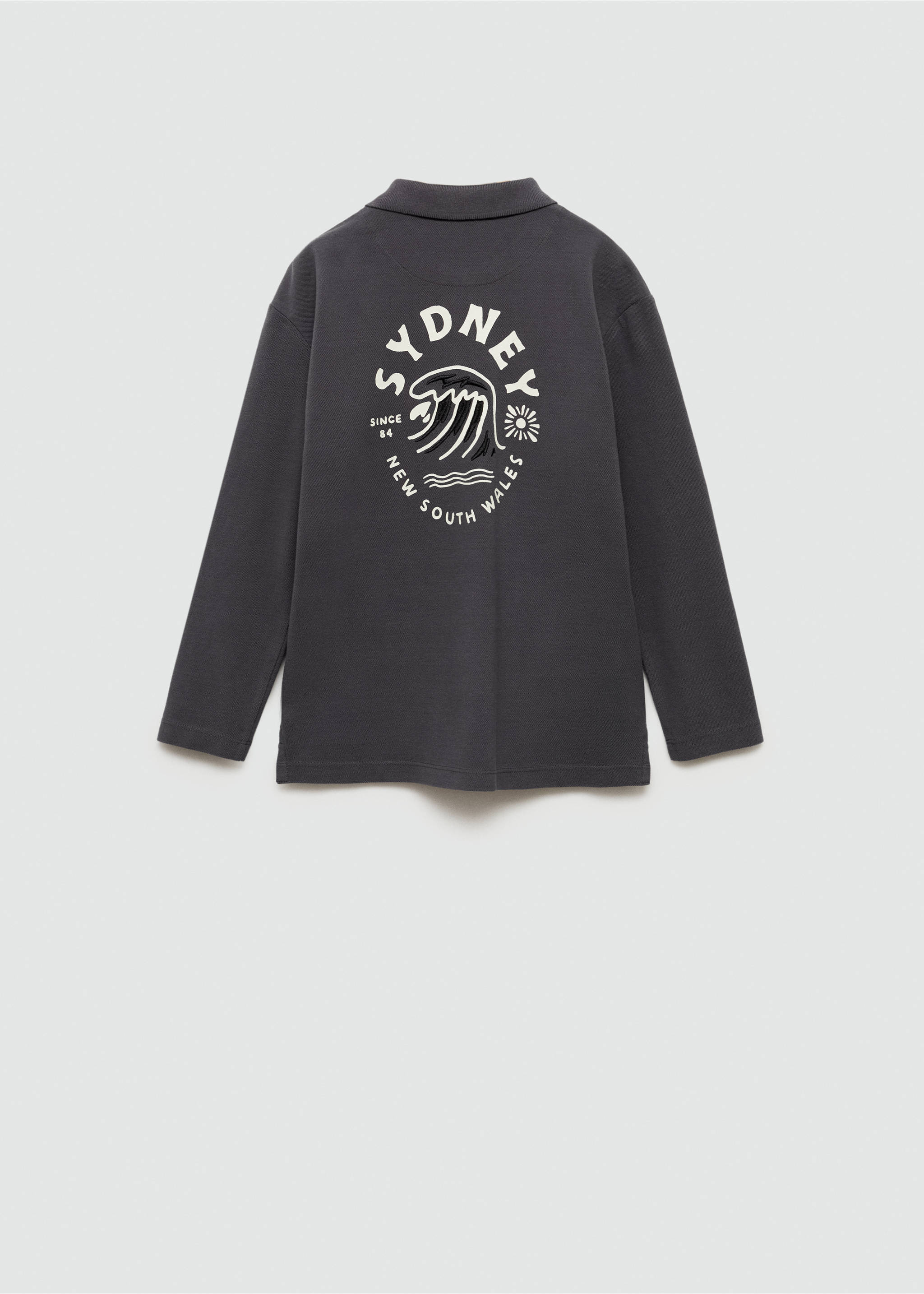 Polo detall brodat - Revers de l'article, Gris antracita. Ref: 77054764-00.