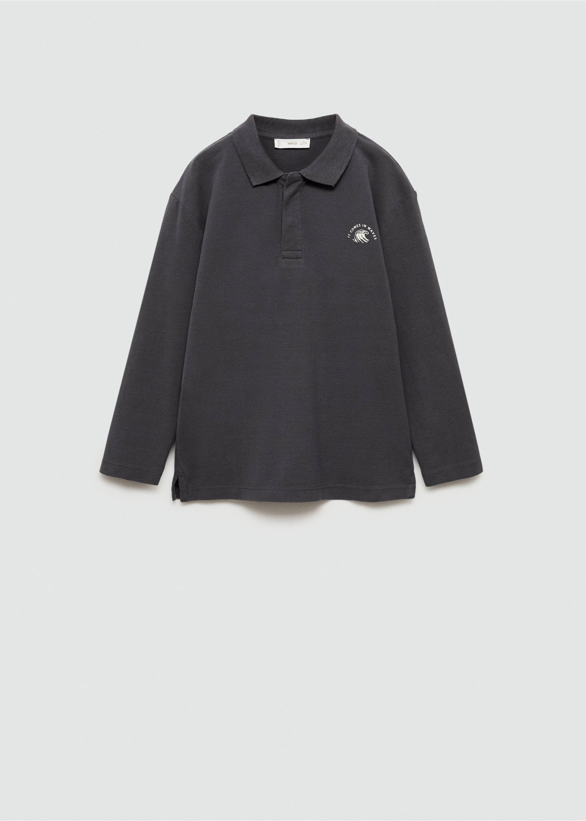 Polo detall brodat - Article sense model, Gris antracita. Ref: 77054764-00.