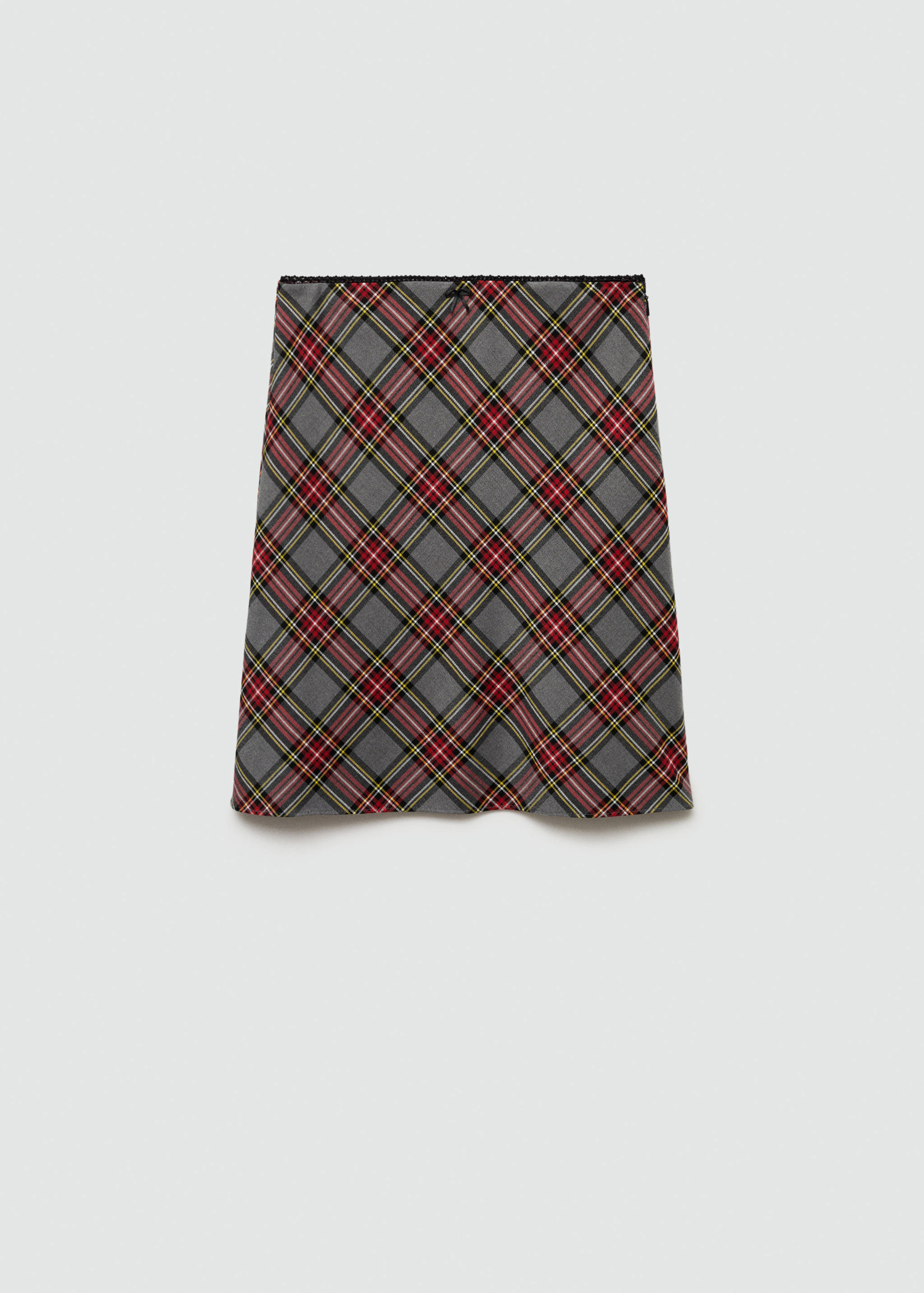 Karirana suknja s čipkanom završnom obradom - Artikl bez modela