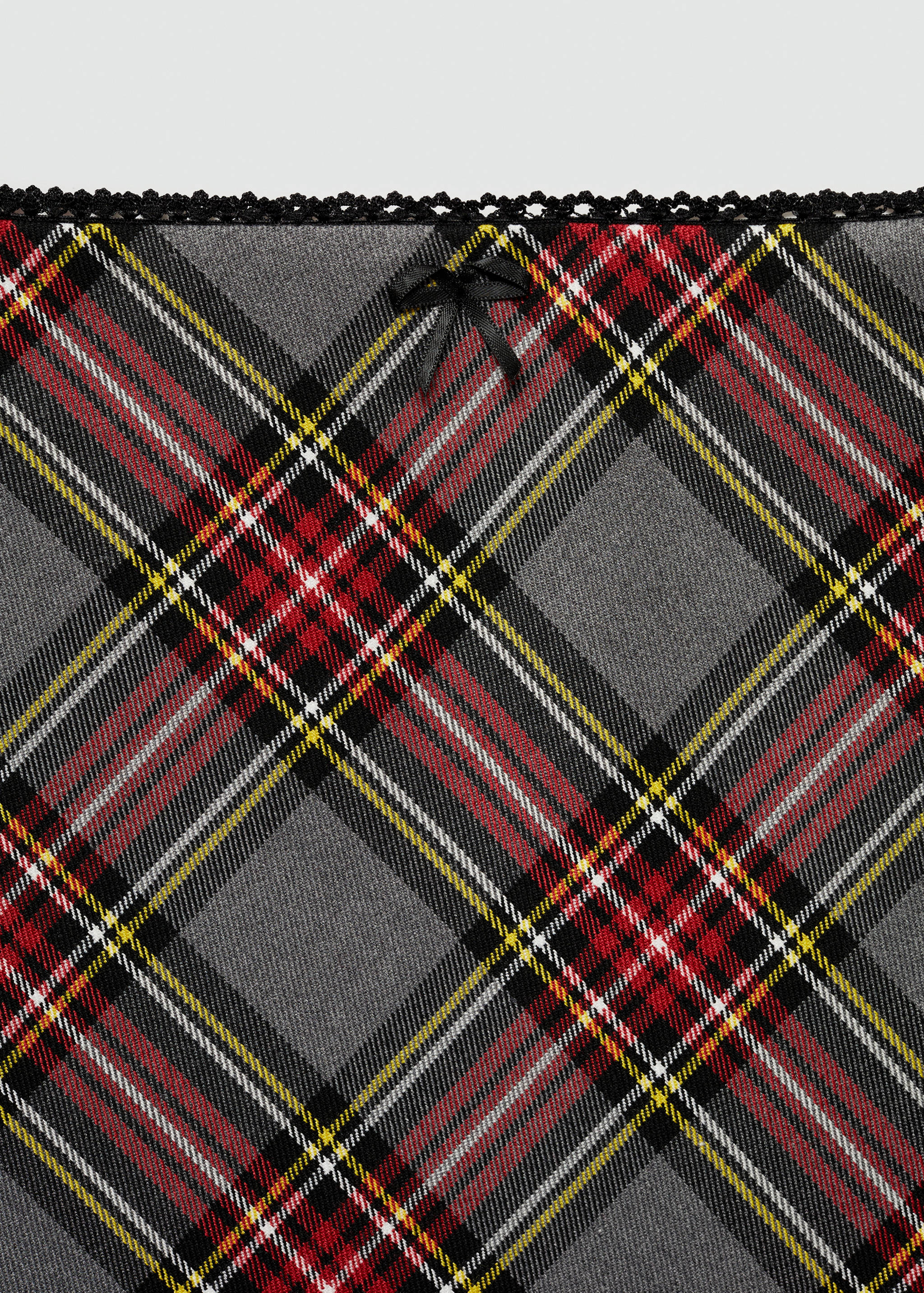 Karirana suknja s čipkanom završnom obradom - Detalji artikla 8