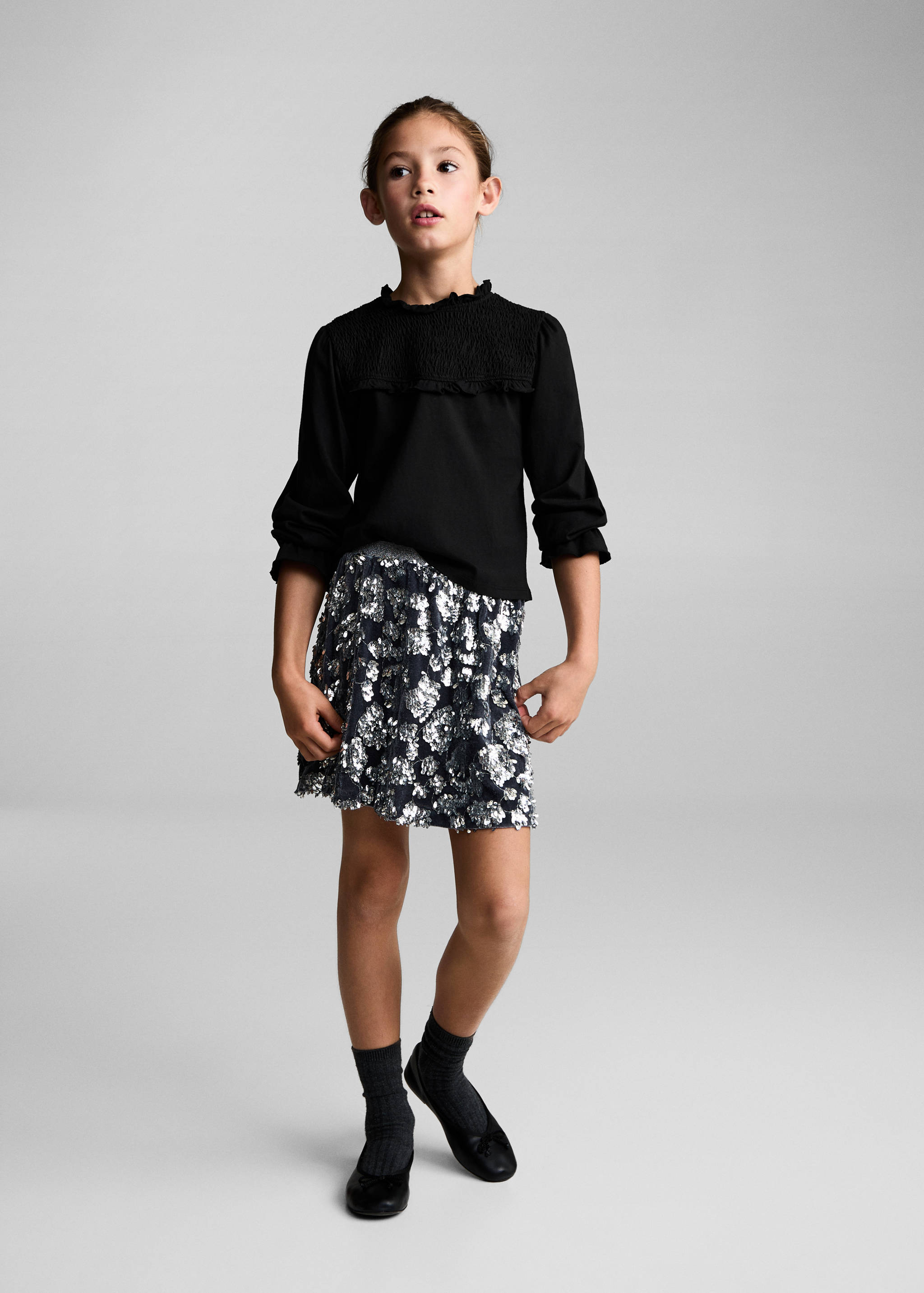 T-shirt with gathered details - General plane