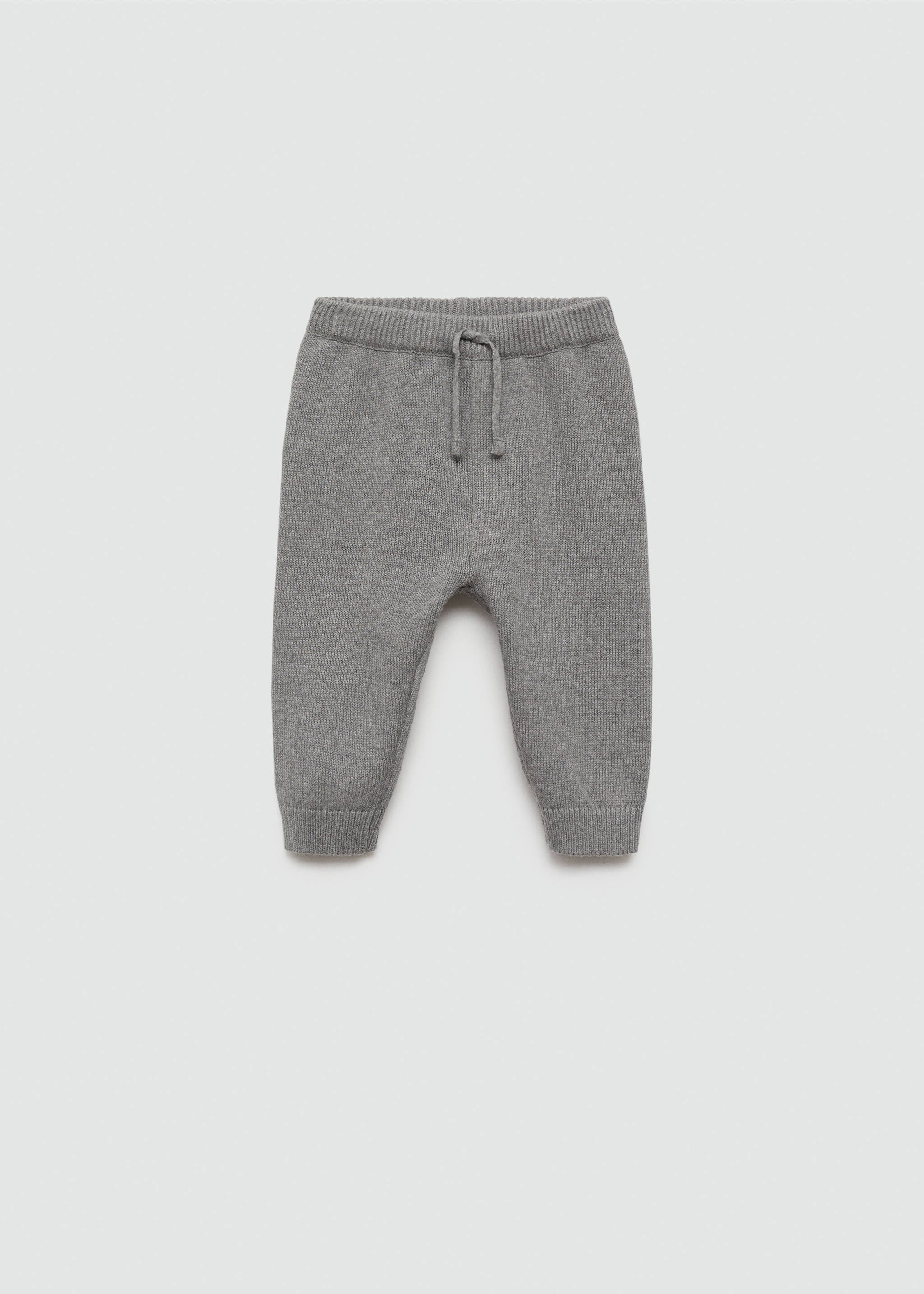 Knit jogger-style trousers - Article without model, Medium Heather Grey. Ref: 77054772-00.