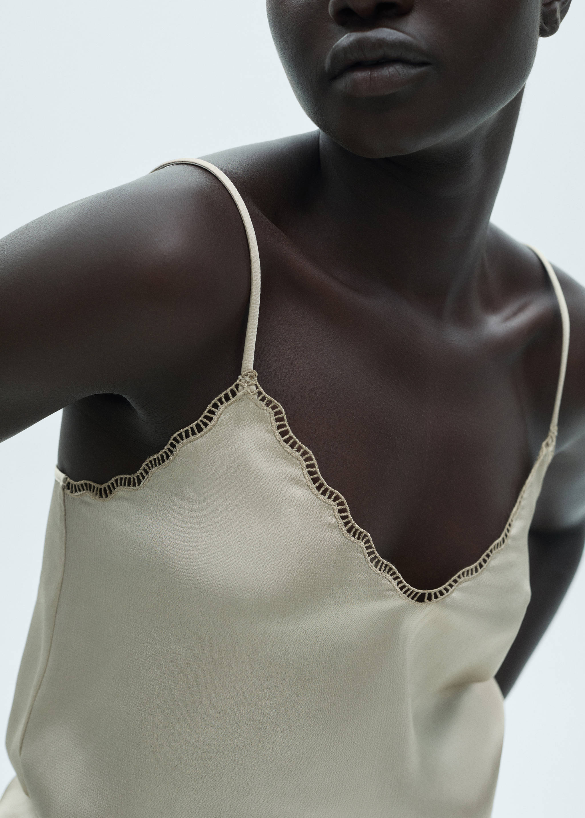 Satin lace top - Details of the article 1