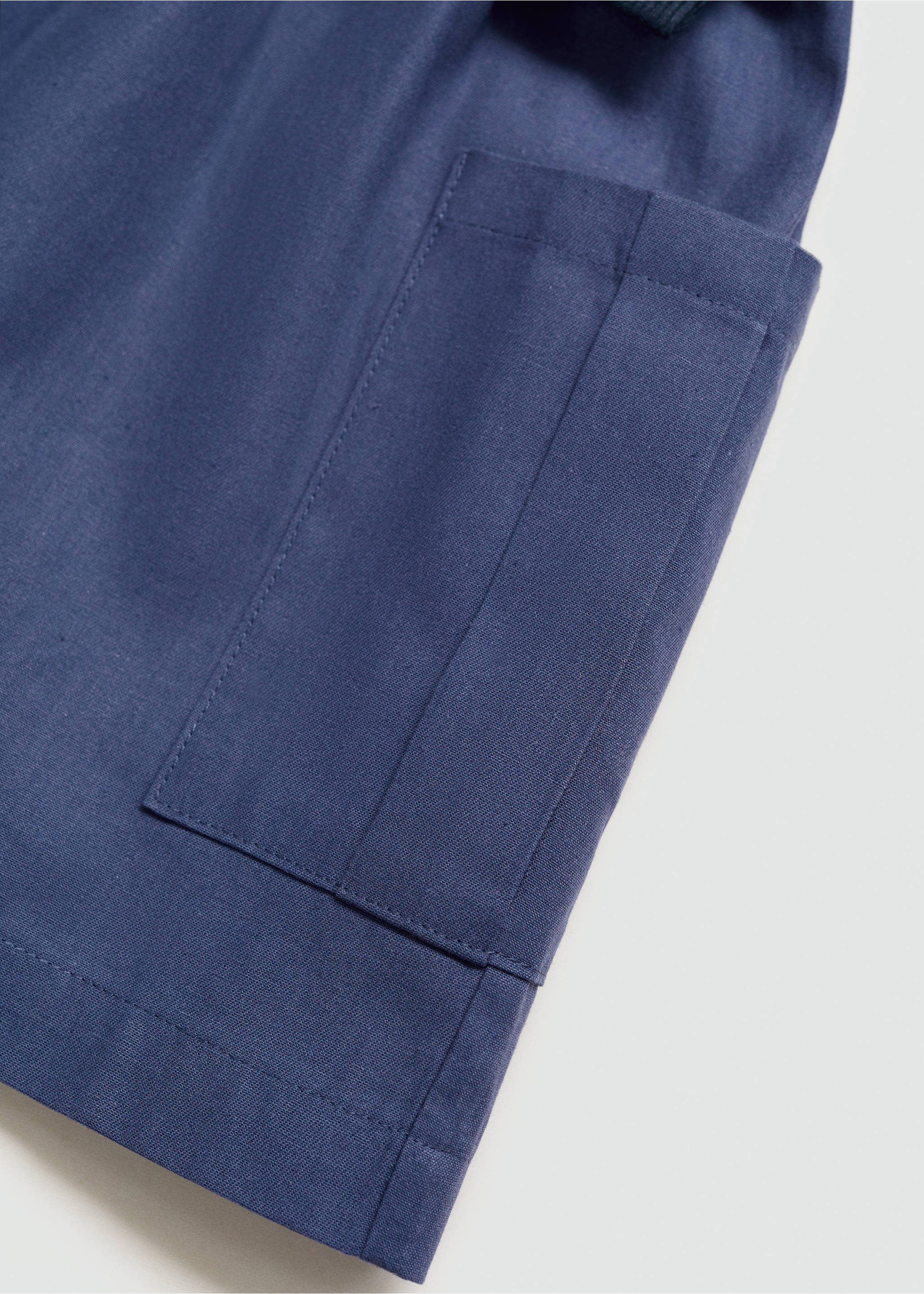 Embroidered sweatshirt dress - Details of the article 8, Dark Navy. Ref: 77054774-00.