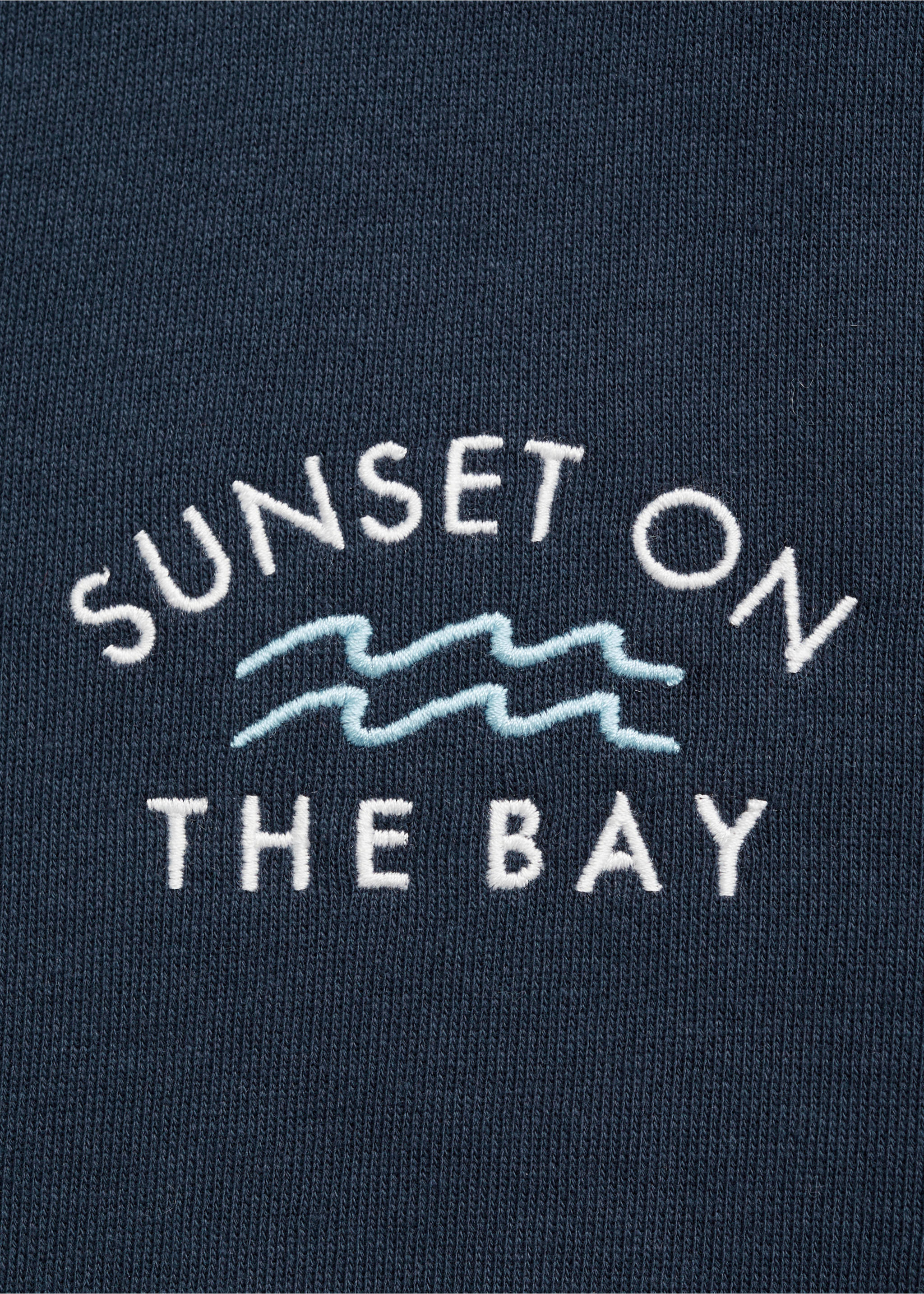 Embroidered sweatshirt dress - Details of the article 0, Dark Navy. Ref: 77054774-00.