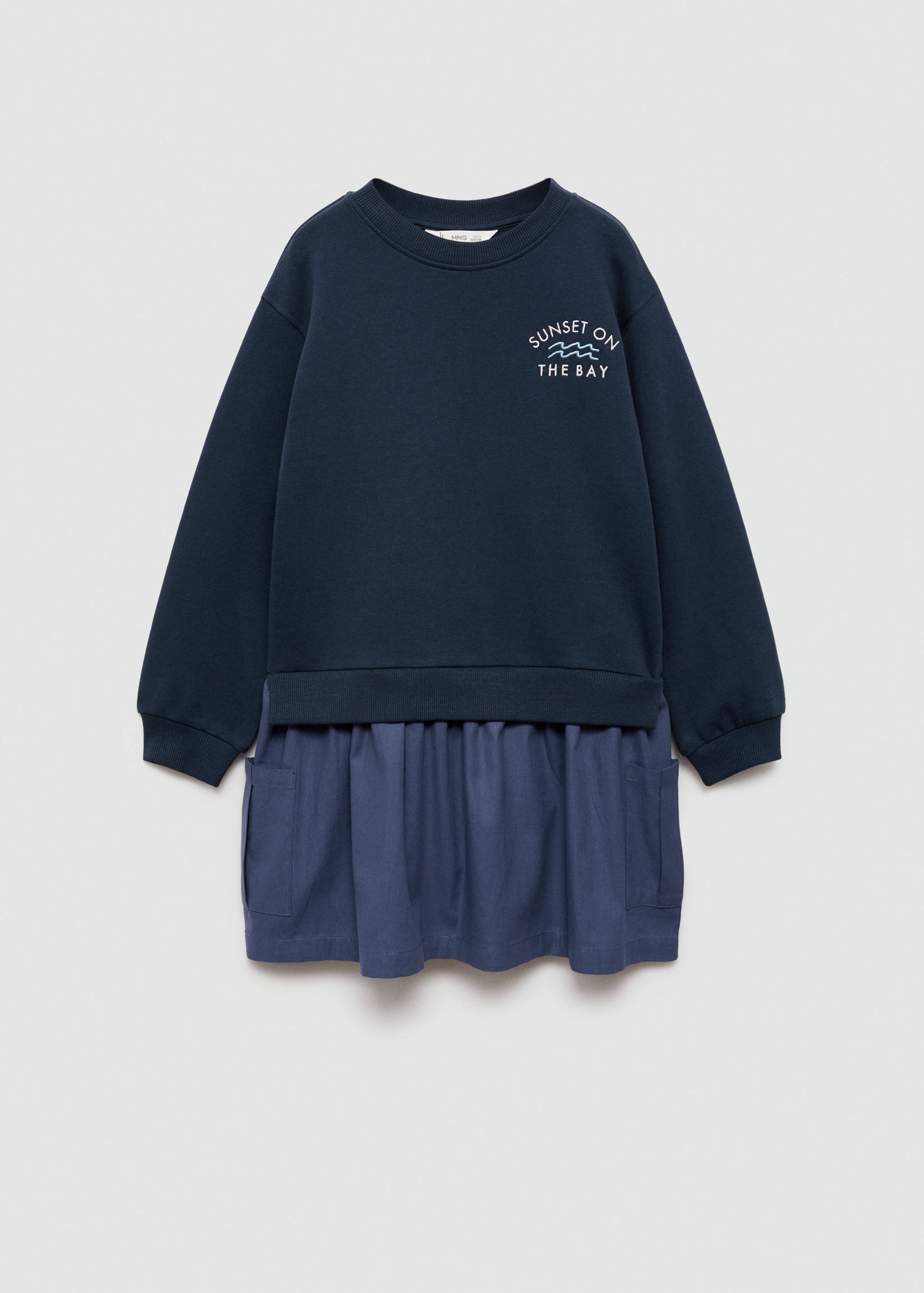 Embroidered sweatshirt dress - Article without model