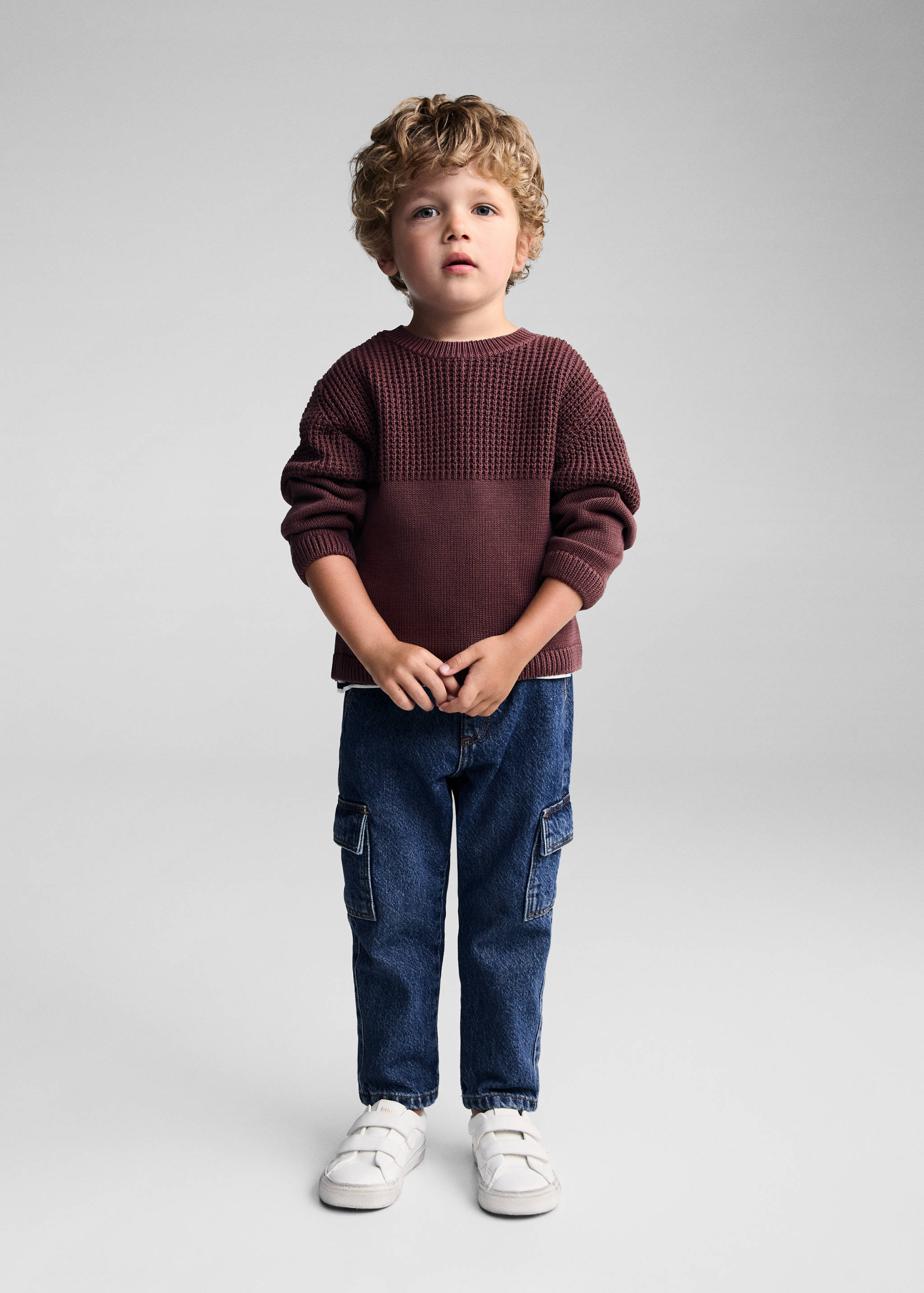 Pull-over combiné maille - Plan général