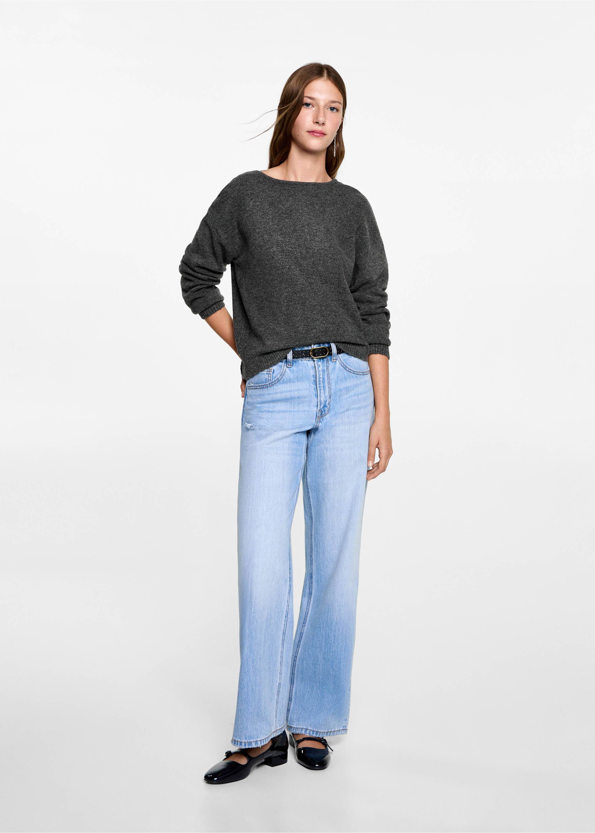 Jersey abertura posterior - Plano general, Gris. Ref: 77054782-00.