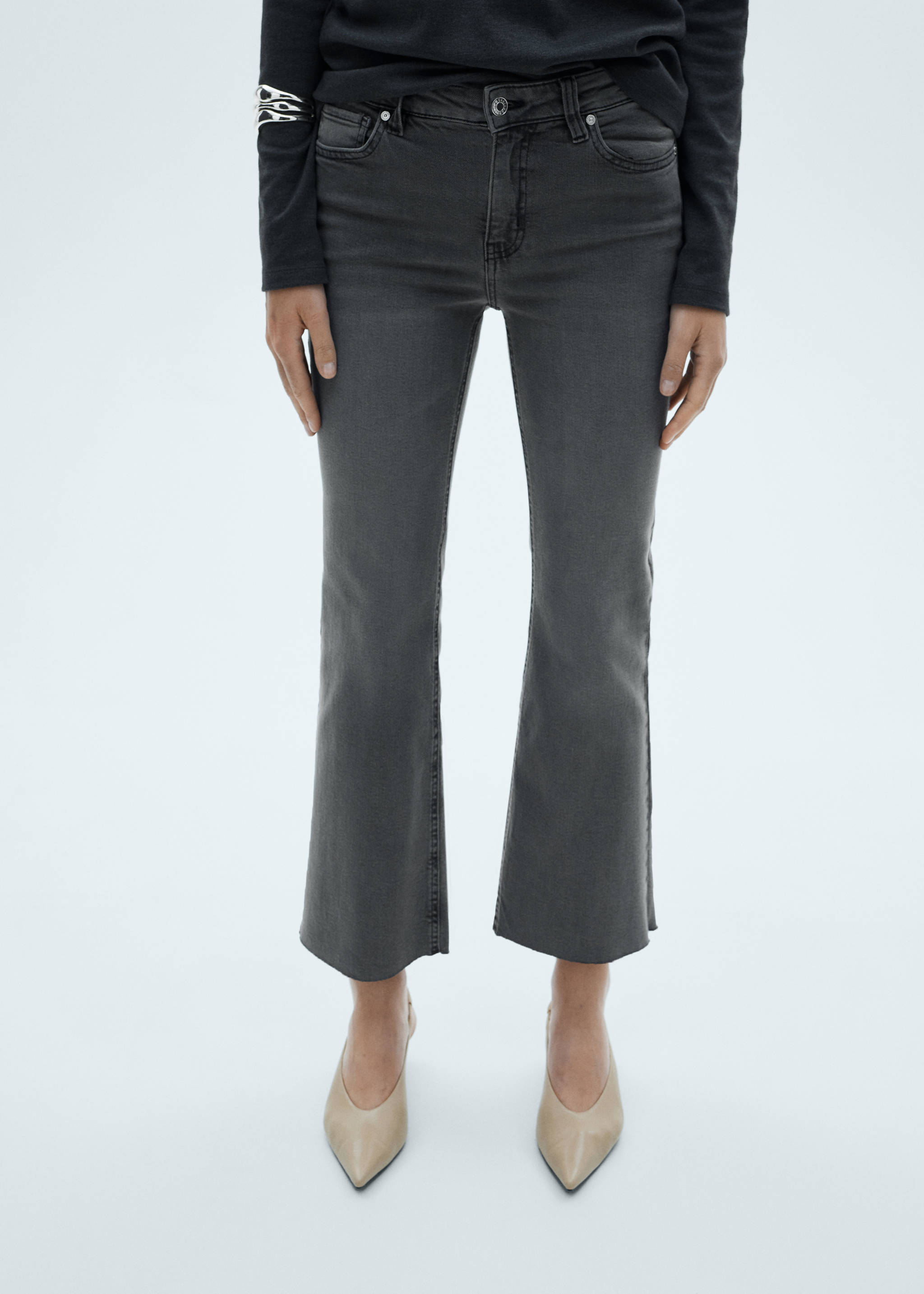 Sienna flared cropped jeans - Details of the article 1