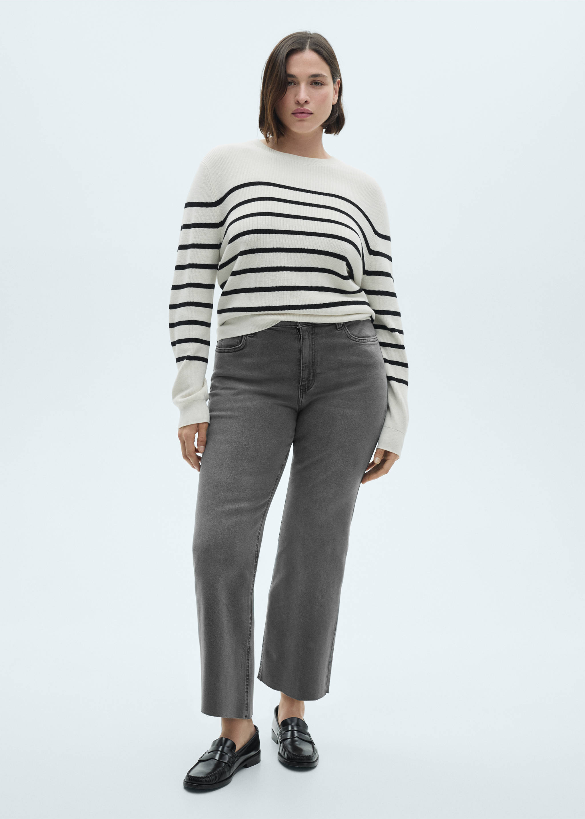 Jean Sienna flare crop - Détail de l'article 5, Gris denim. Ref: 77054785-00.