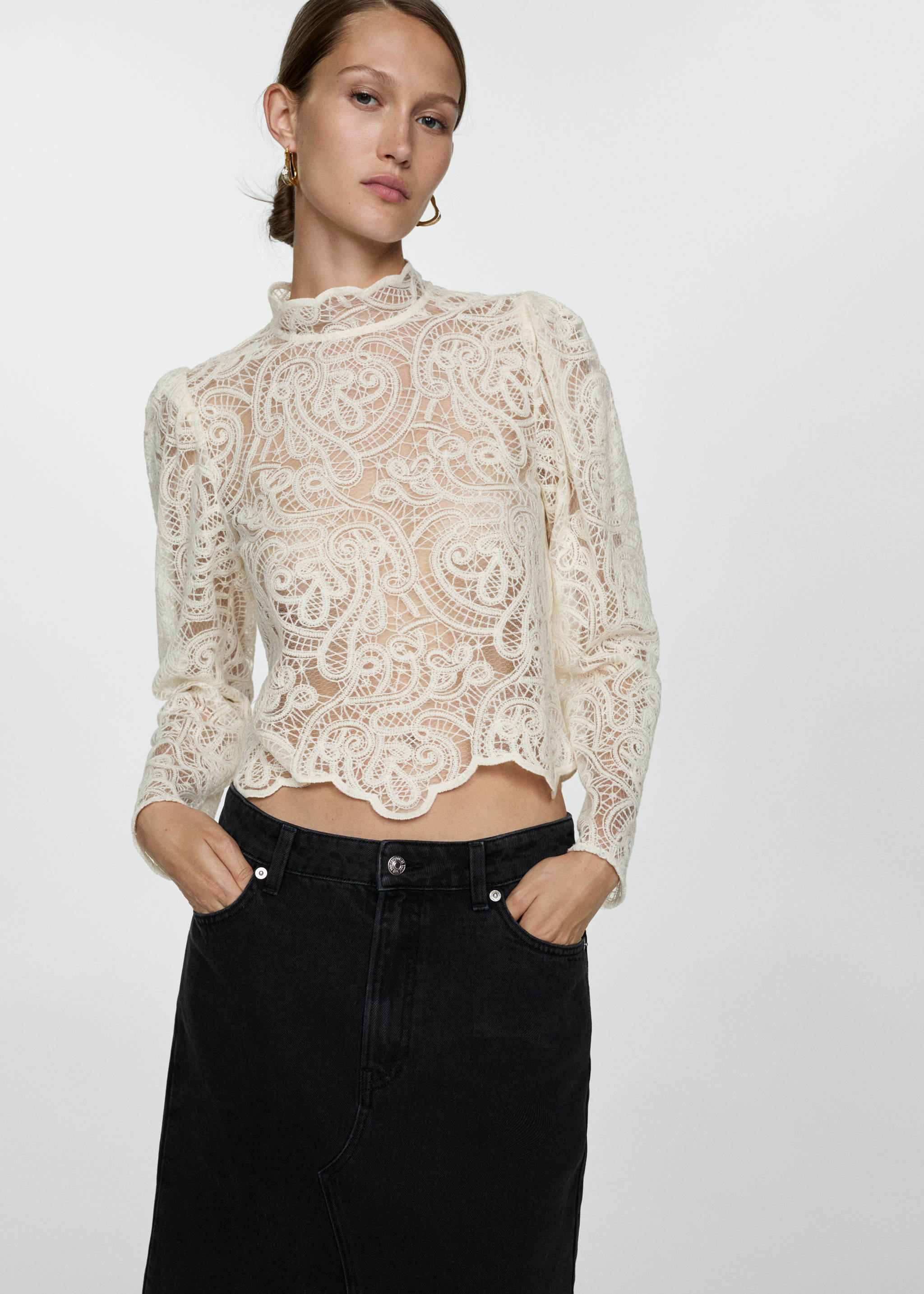 Falda midi vaquera - Detalle del artículo 1