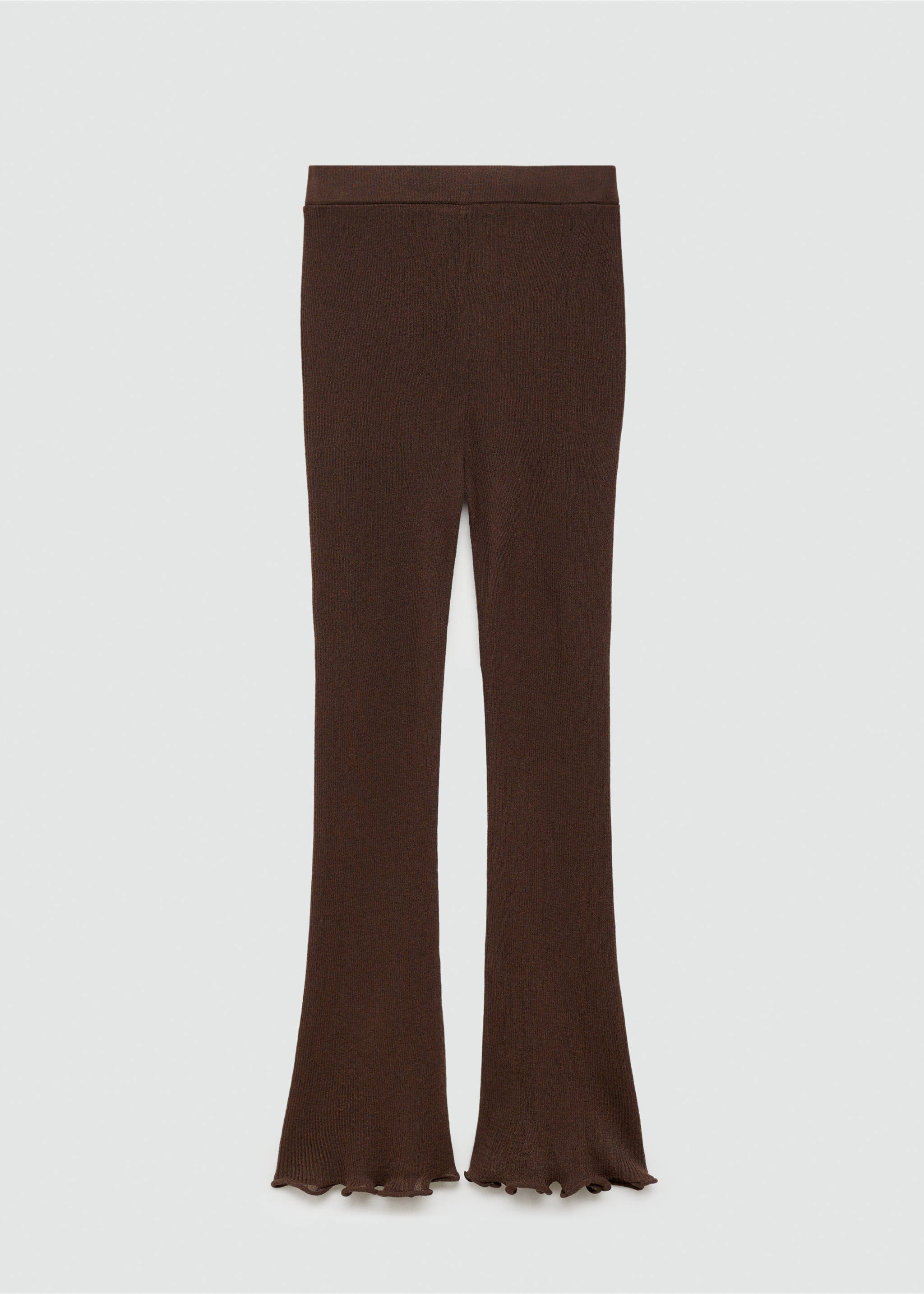 Flared knitted trousers - Article without model, Brown. Ref: 77054791-00.