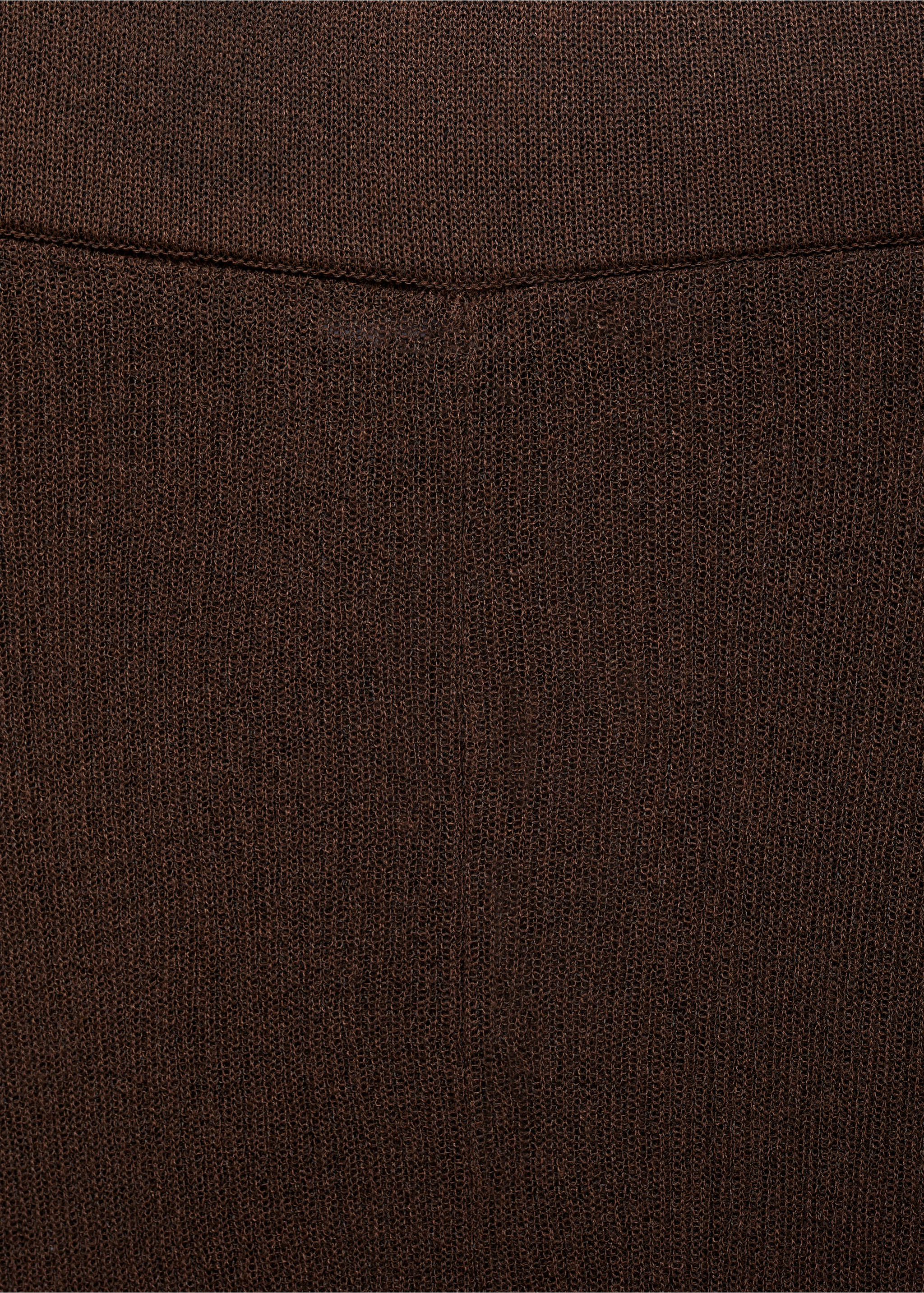 Flared knitted trousers - Details of the article 8, Brown. Ref: 77054791-00.
